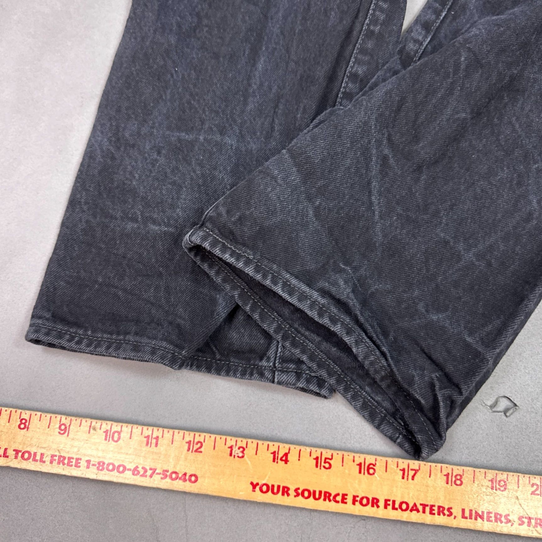 Levi's VINTAGE Levis 501 Jeans Mens 34x30 Black Denim Pants Button Fly Work Dark (Tag36x32) Size US 36 / EU 52 - 7 Thumbnail