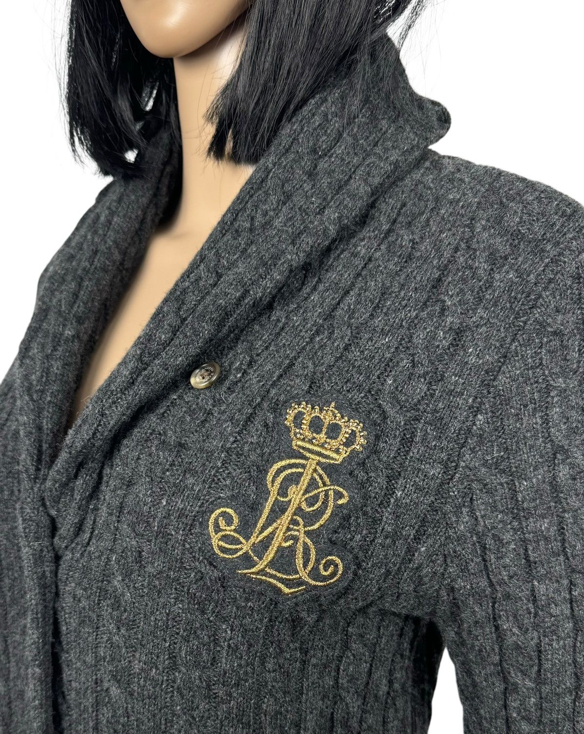 Lauren Ralph Lauren × Ralph Lauren Lauren Ralph Lauren Cable Knit Cardigan Wool Rabbit Hair Size S / US 4 / IT 40 - 5 Thumbnail