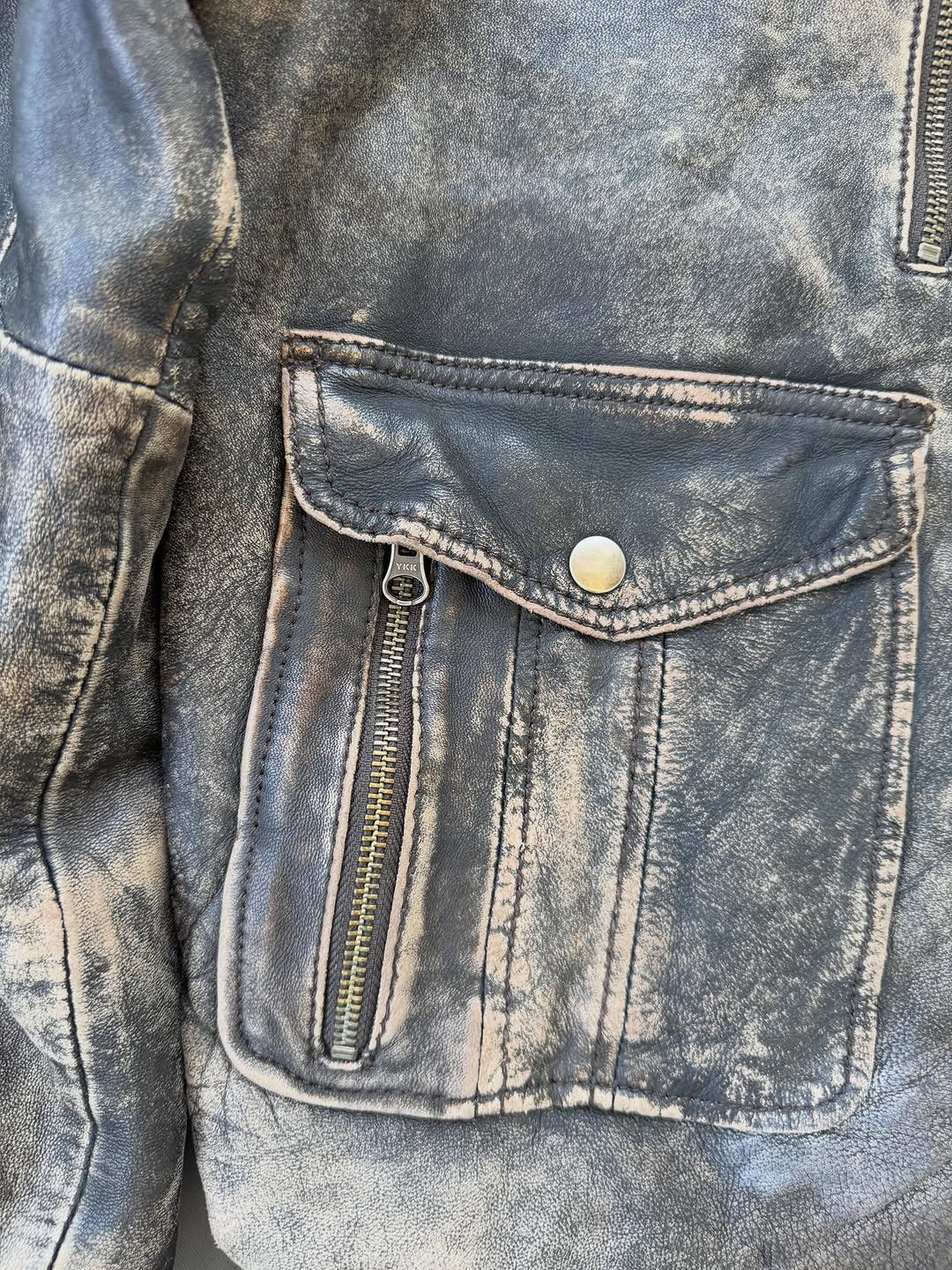 Danier Vintage Danier Aviator Bomber Leather Jacket Brown (M) Size US L / EU 52-54 / 3 - 9 Thumbnail