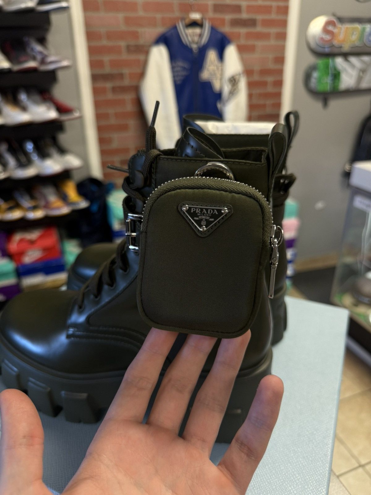 Prada Prada High Top Green Combat Boots Size 39 NEW $1750 Retail Size US 9 / IT 39 - 9 Thumbnail
