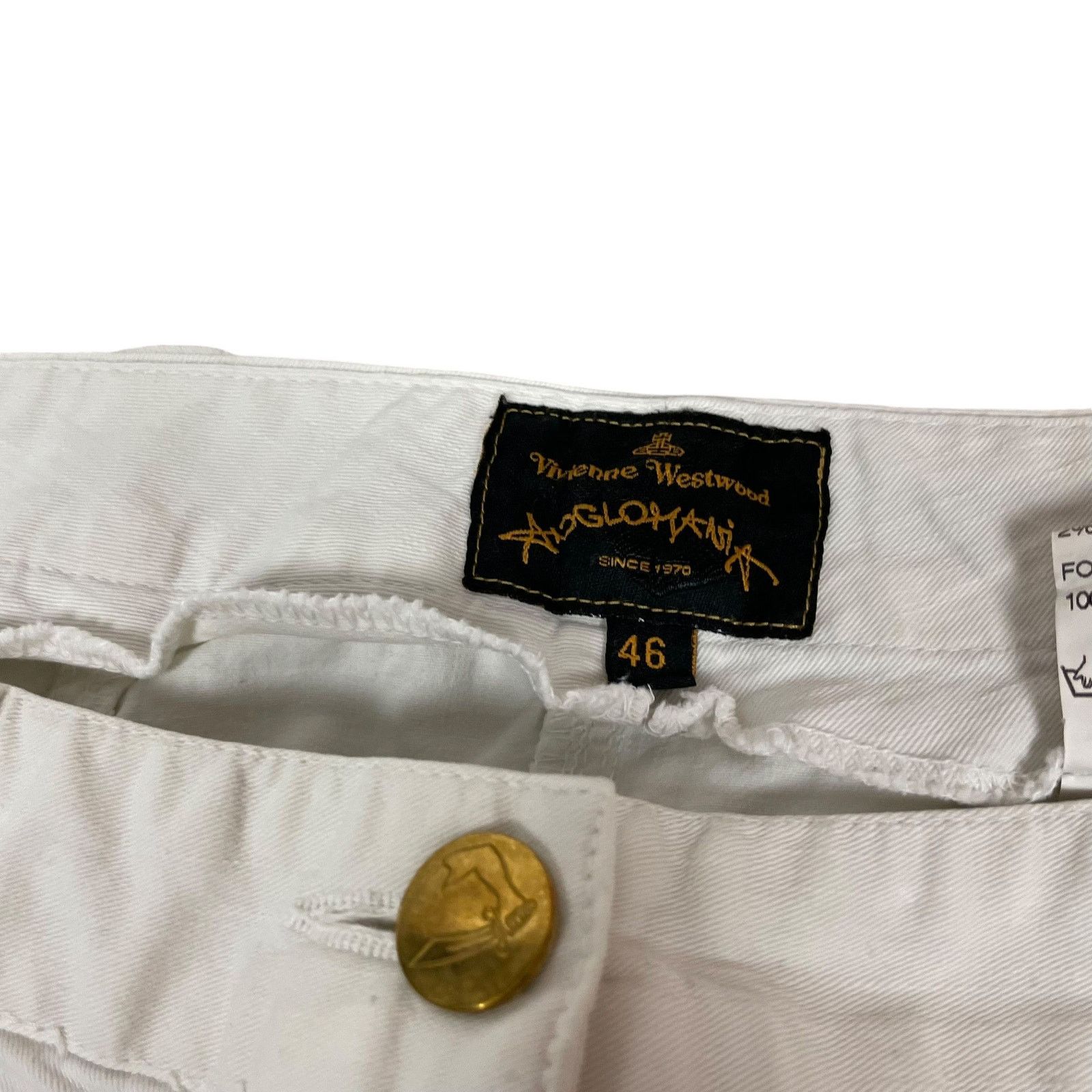 Vivienne Westwood Vivienne Westwood Men's White High-Rise Bermuda Shorts 46 Size US 30 / EU 46 - 7 Thumbnail