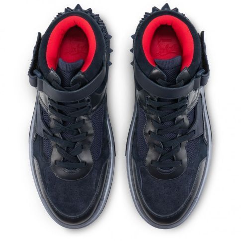Christian Louboutin o1s1wg110225 Astroloubi Mid Flat in Marine Size US 12 / EU 45 - 3 Thumbnail