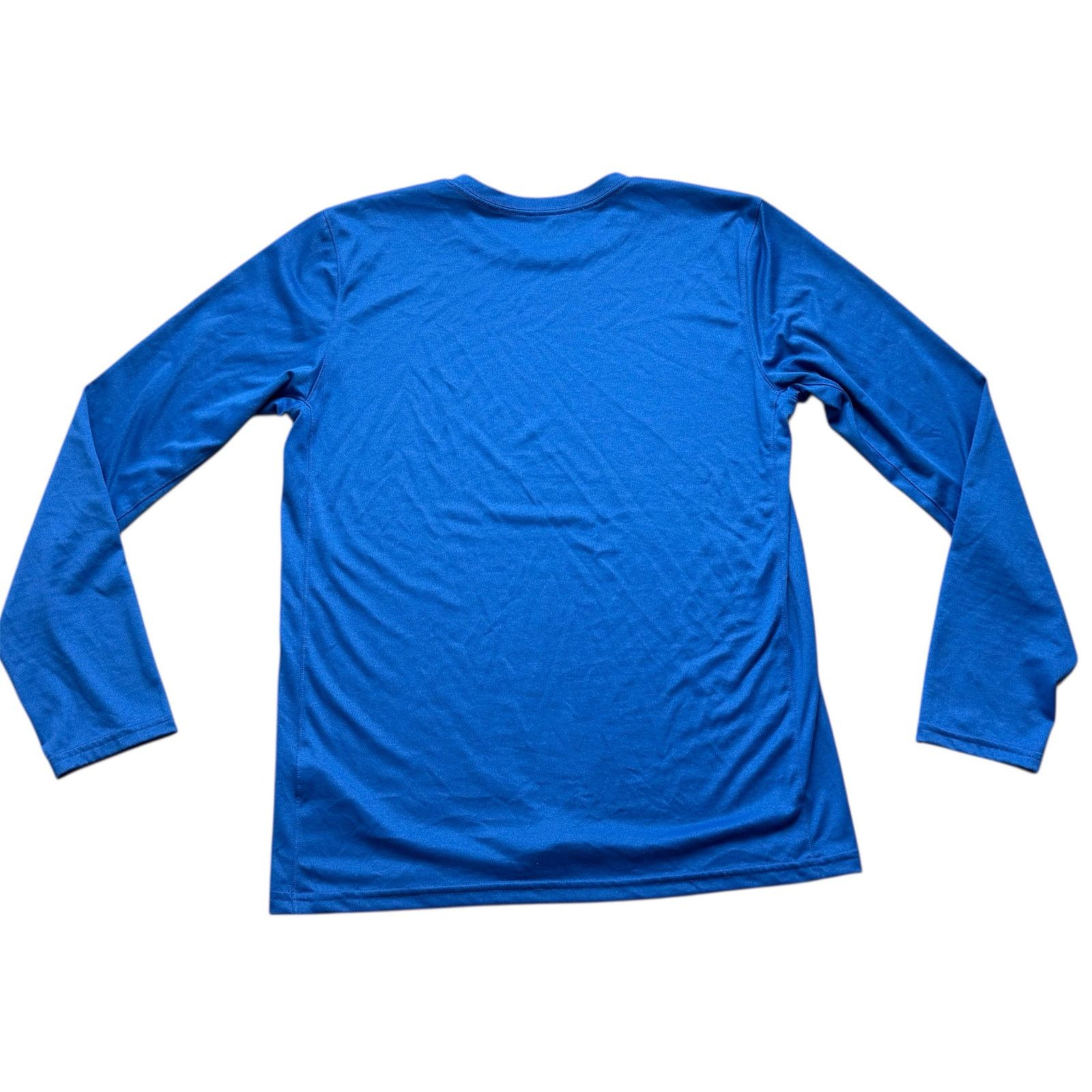 Nike M The NIKE Tee Dri Fit Long Sleeve Solid Royal Blue Shirt Size US M / EU 48-50 / 2 - 4 Thumbnail