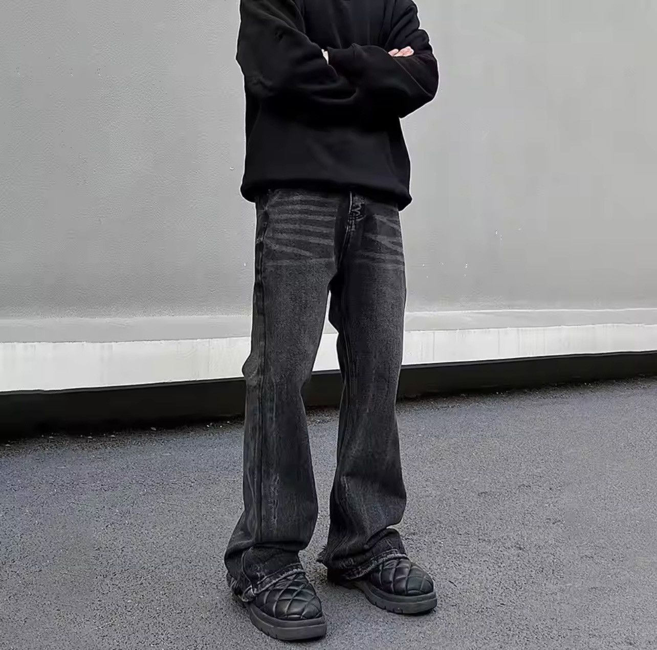 Japanese Brand × Jean Wide Leg/Loose Straight-leg Flared Jeans Size US 30 / EU 46 - 1 Thumbnail