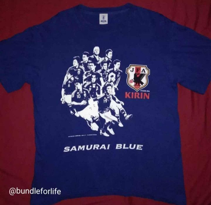 Other Japan Samurai Blue ⚽🇯🇵 Tshirt Football Soccer World Cup 🌍 Size US L / EU 52-54 / 3 - 2 Thumbnail