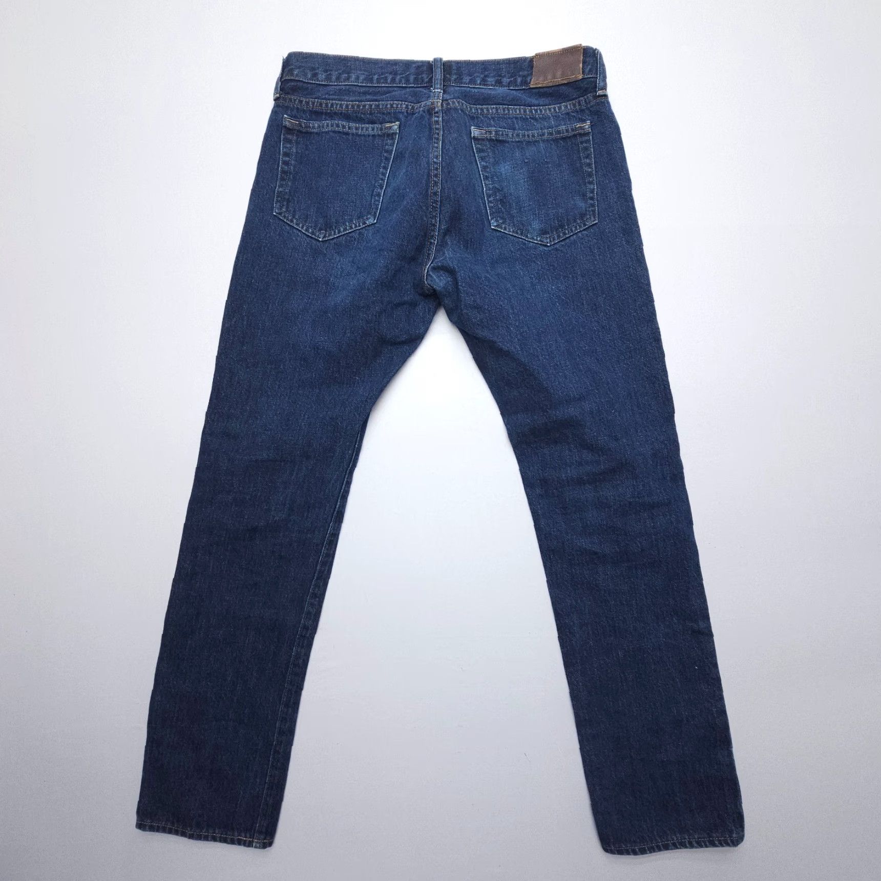 J.Crew J.CREW 484 Slim Straight Jeans Mens 31 x 30 Dark Blue 100% Cotton Denim Size US 31 - 2 Thumbnail