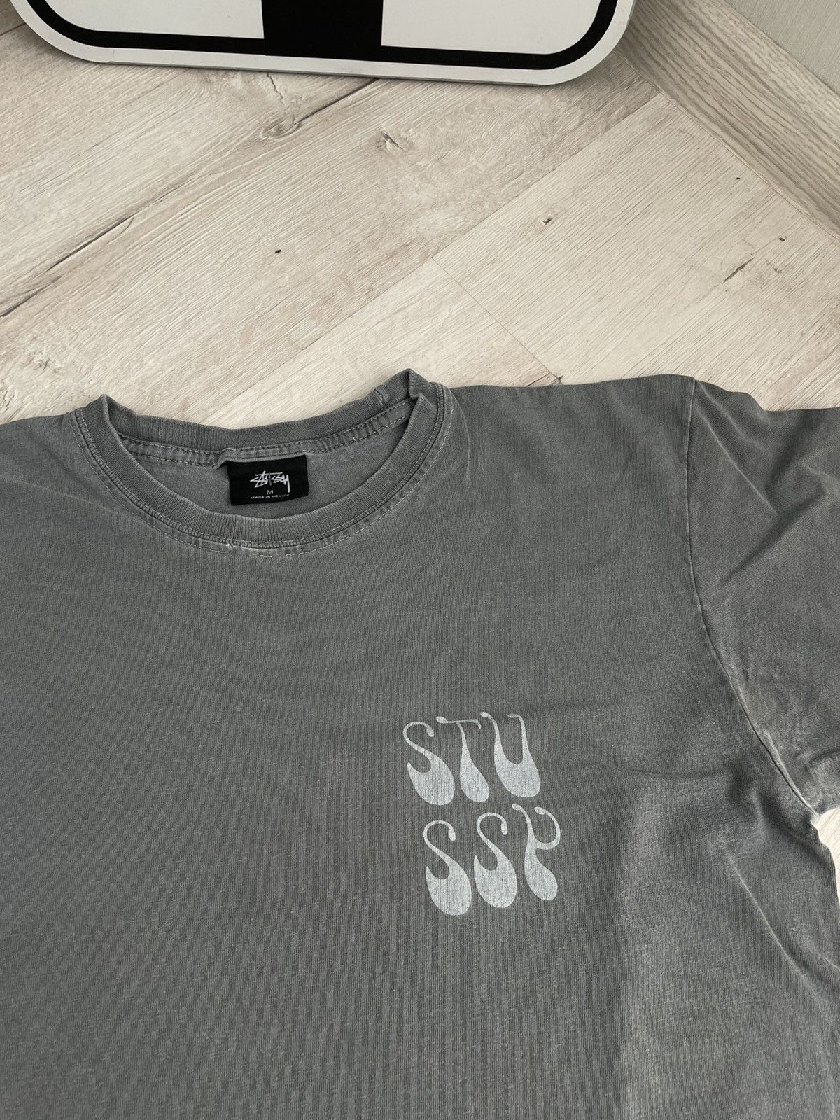 Stussy × Vintage Vintage Stussy Surf Faded T-shirt The Tide Painted Y2k Size US M / EU 48-50 / 2 - 4 Thumbnail