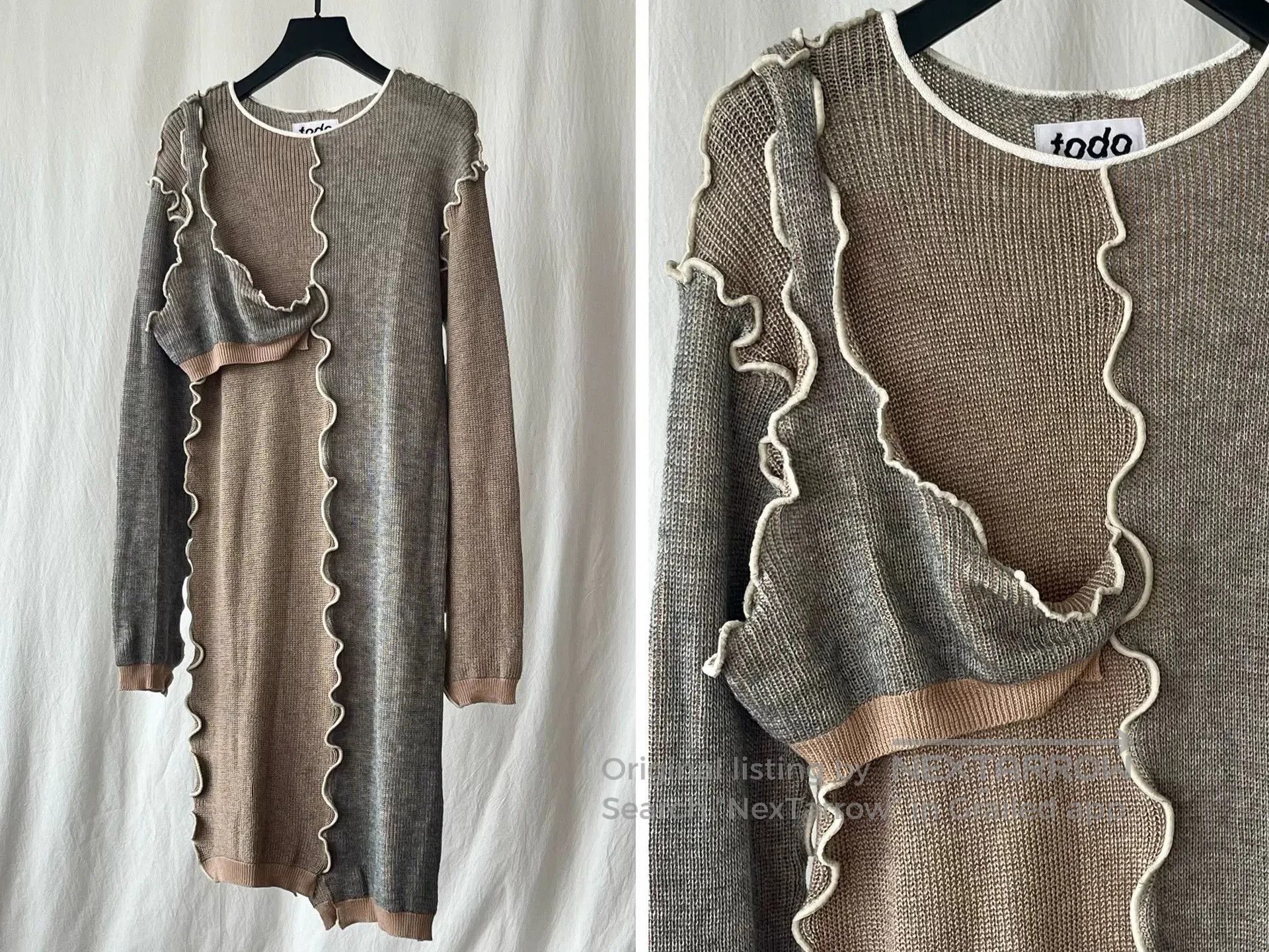Koto Asymmetrical Knit Dress by kotohayokozawa. Size M / US 6-8 / IT 42-44 - 5 Thumbnail