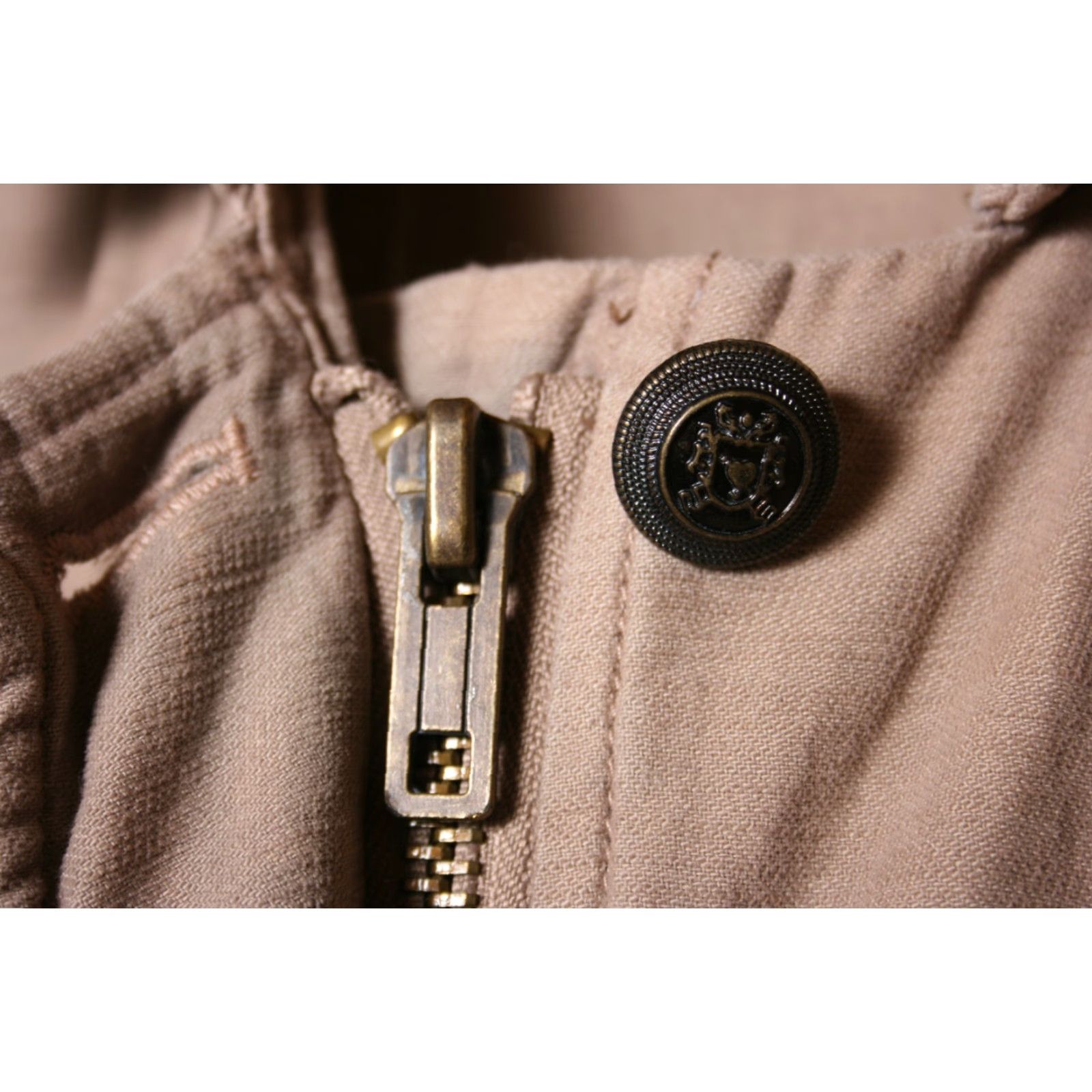 Free People FREE PEOPLE Not Your Brother's Surplus Jacket Shirt Women XS Khaki Rose Military Jacket - 100% Cotton, Solid, Button Zip, Excellent Condition Size XS / US 0-2 / IT 36-38 - 3 Thumbnail