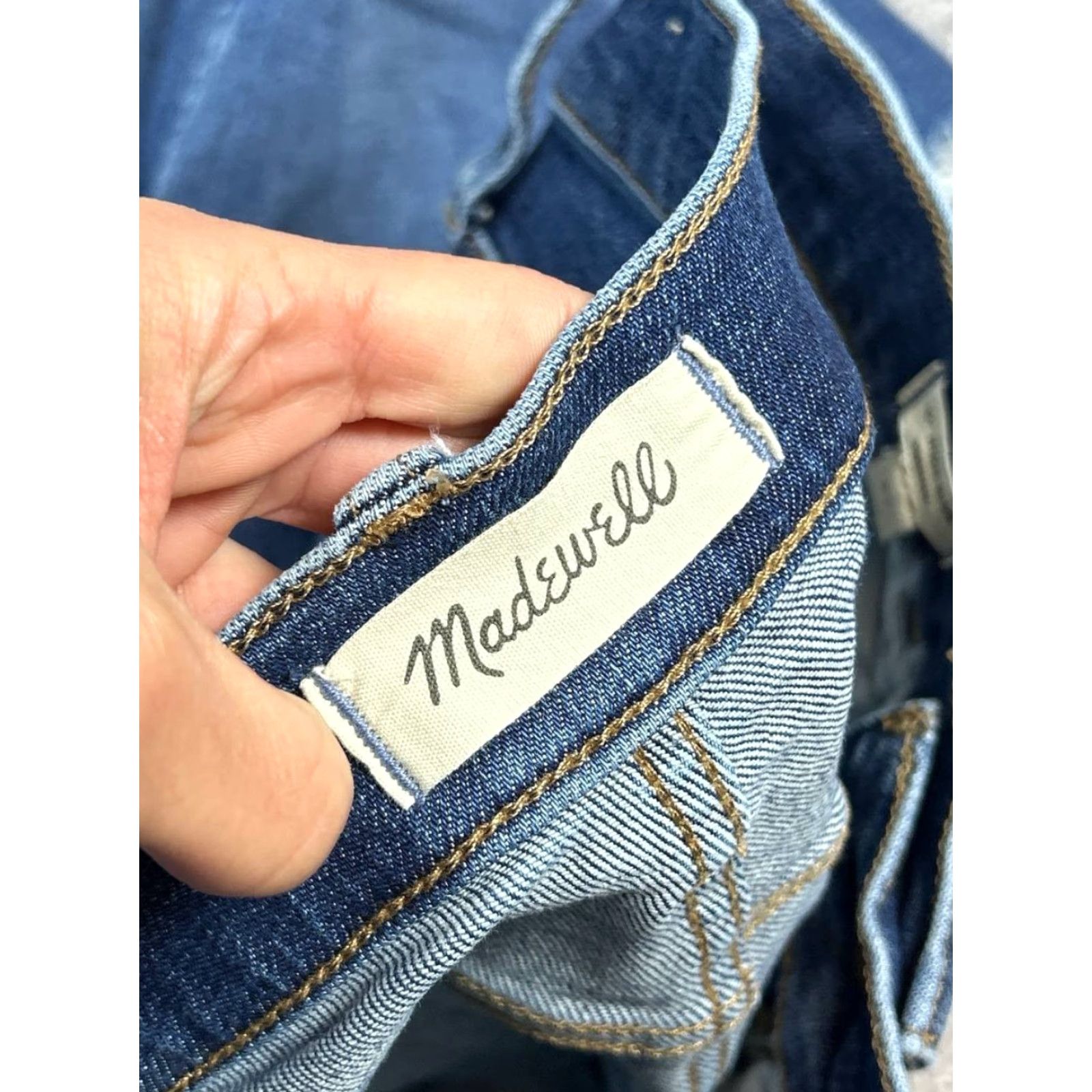 Madewell Madewell High Rise Skinny Jeans Womens 27 Blue Stretch Slim Fit Raw Hem 28x25 Jeans Size 27" / US 4 / IT 40 - 7 Thumbnail