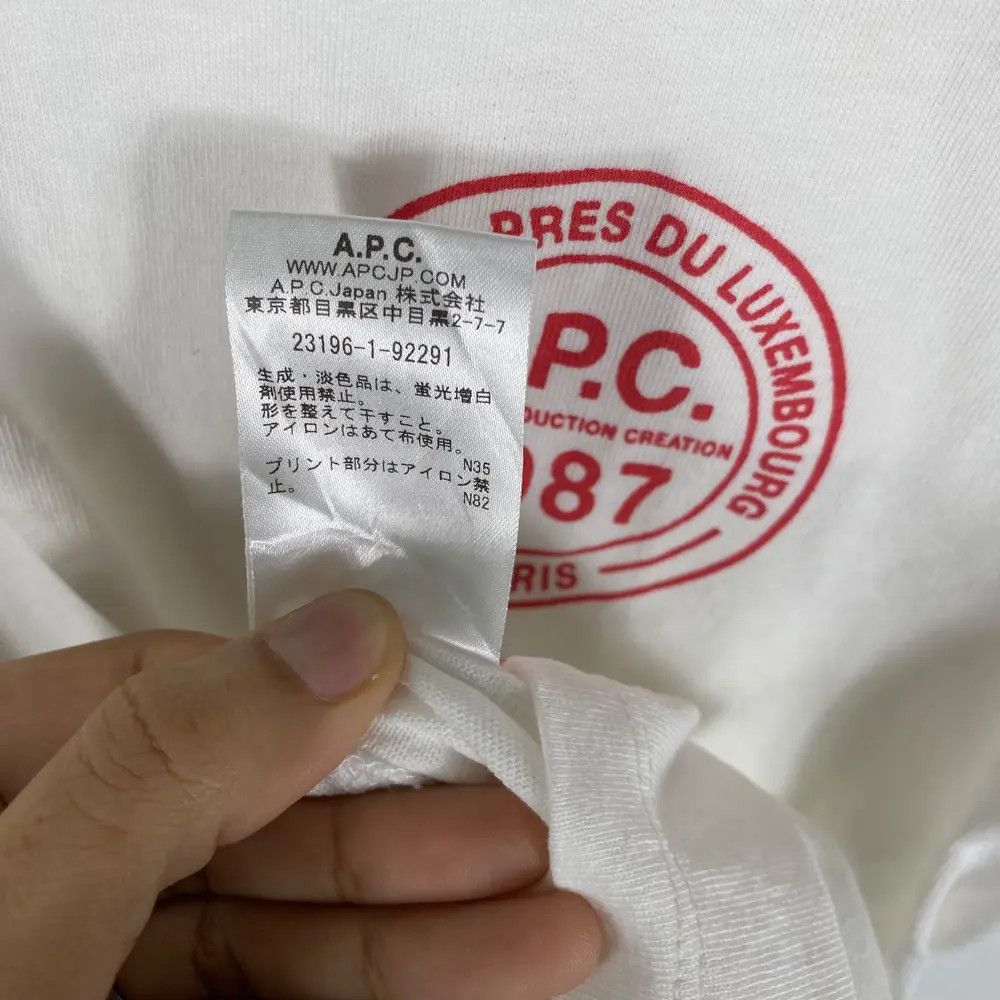 A.P.C. A.P.C. Paris Logo Made In Japan Tee Shirt Small Size Size US S / EU 44-46 / 1 - 7 Thumbnail