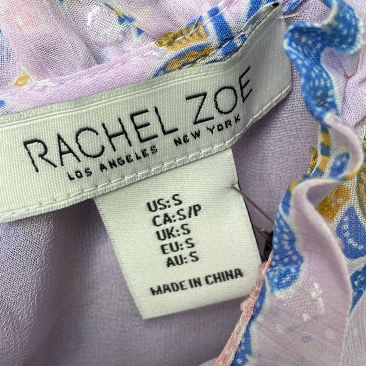 Rachel Zoe New Rachel Zoe Womens Small Floral Semi Sheer Blouse Top Size S / US 4 / IT 40 - 3 Thumbnail