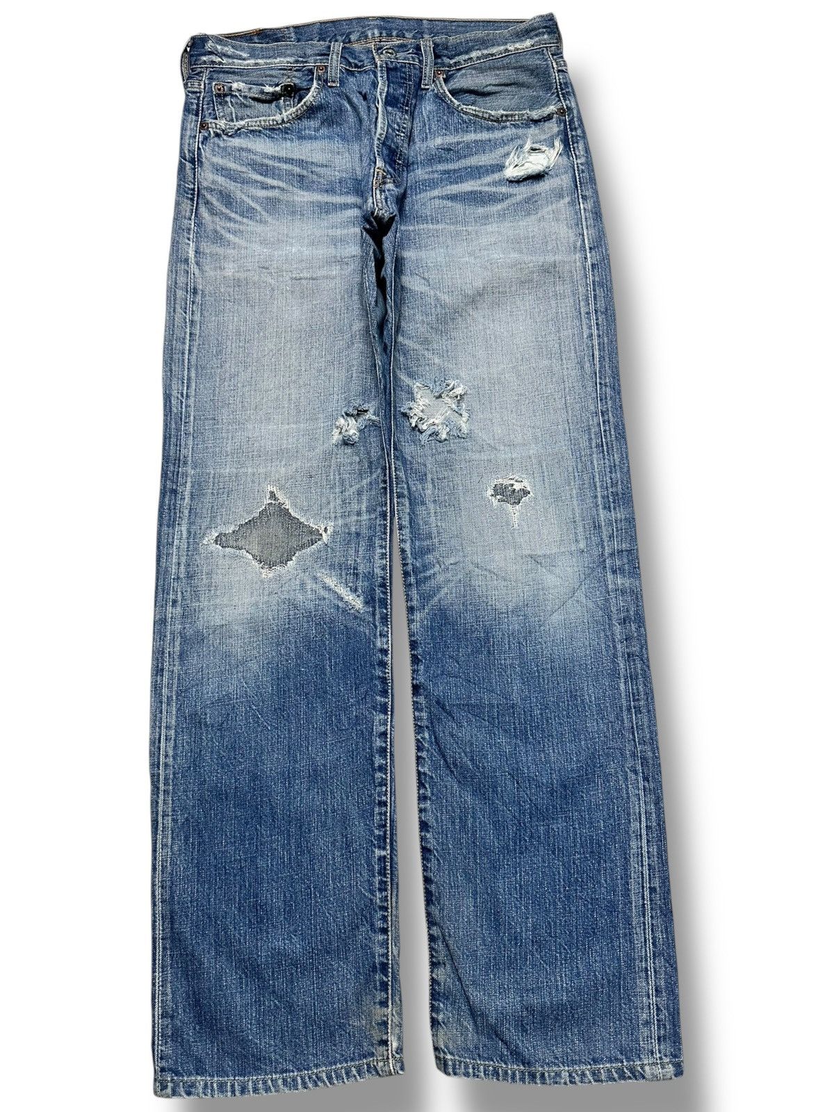 Levi's Levis 501 Vintage Distressed Straight Jean Faded Wash Size US 32 / EU 48 - 1 Thumbnail