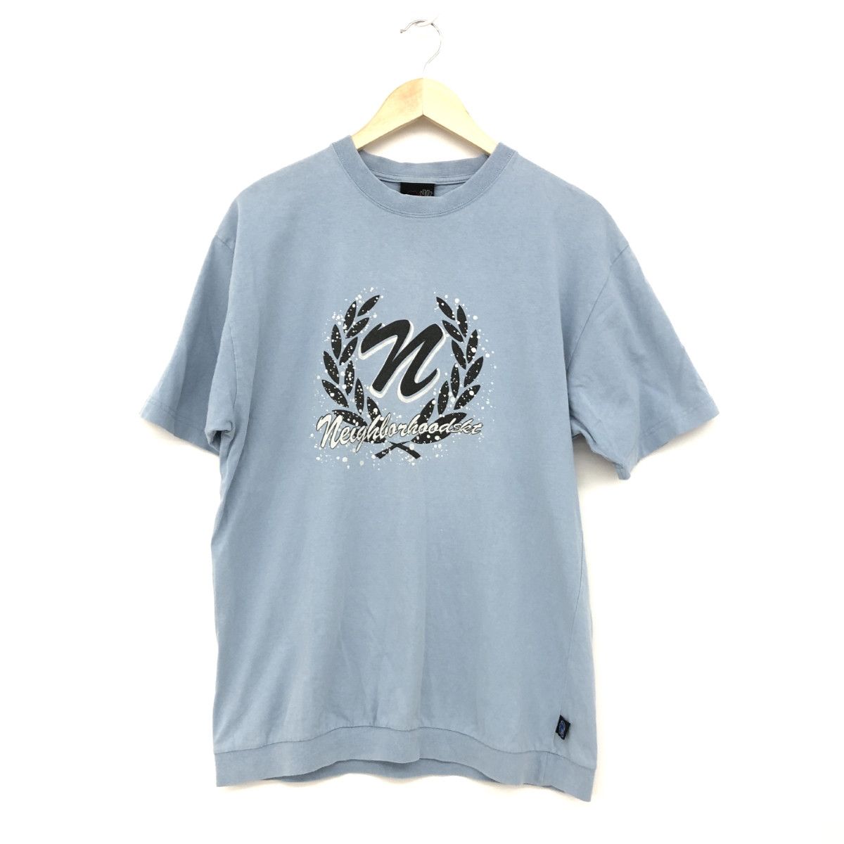 T-Shirts Short sleeve print crew neck cotton Blue
