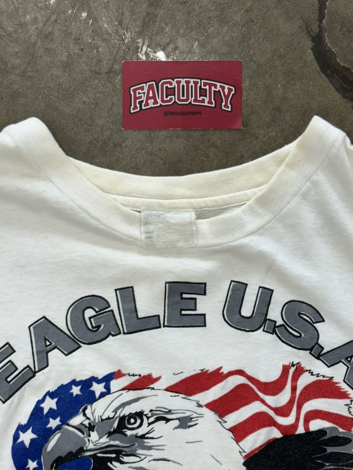Vintage Vintage Eagle USA American Flag Soldiers Single Stitch XL Size US XL / EU 56 / 4 - 3 Thumbnail