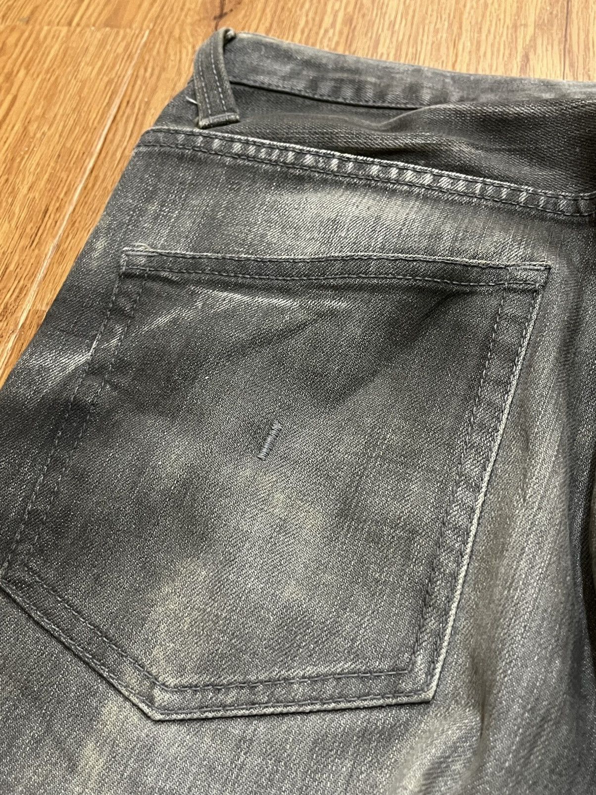 Tornado Mart Vintage 90s Tornado Mart Waxed Jeans Size US 31 - 6 Thumbnail