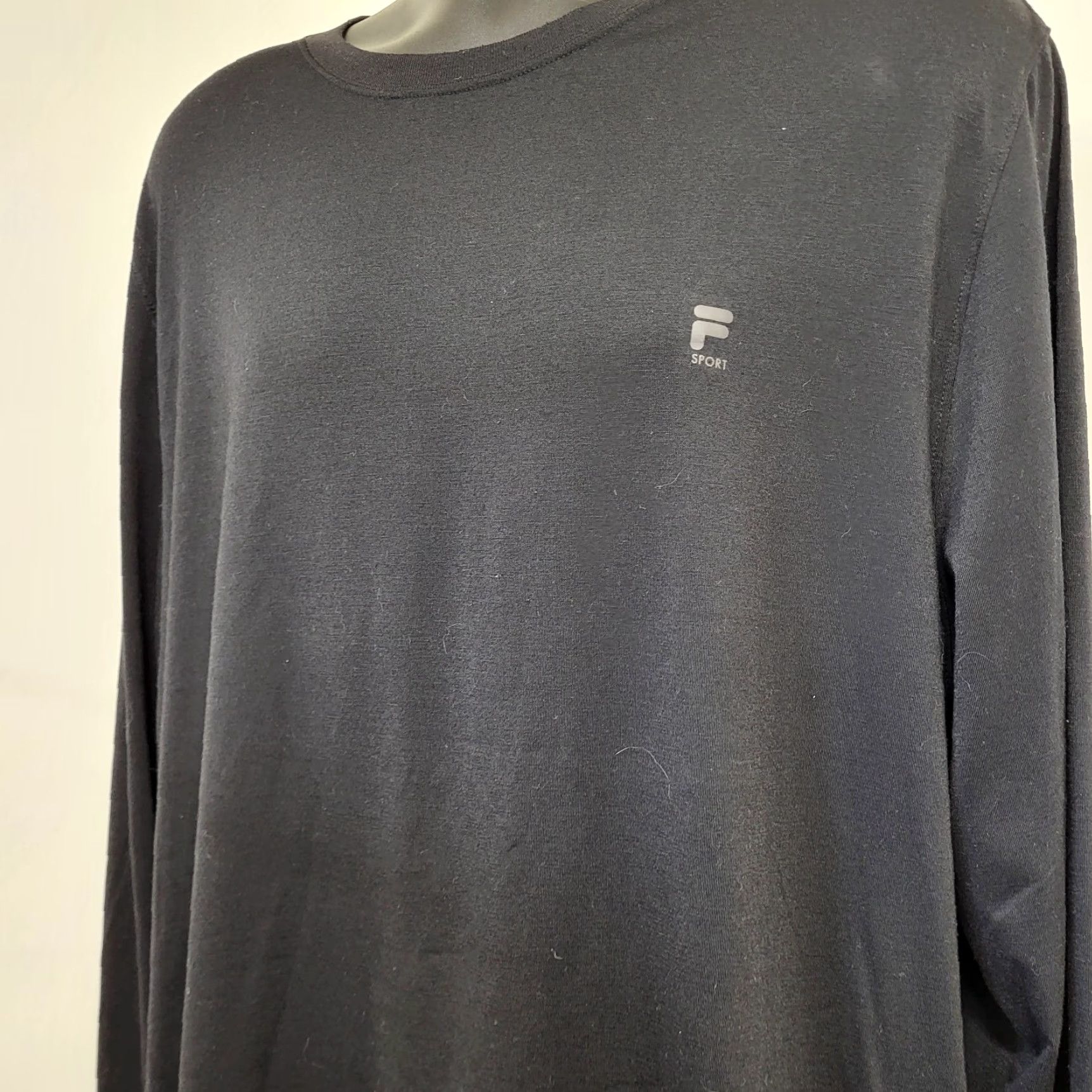 Fila FILA Sport Shirt Men's XXL Black Long Sleeve Crew Neck Pullover Athletic Shirt Mens XX L Black FilA Sport Jacket? Size US XXL / EU 58 / 5 - 3 Thumbnail