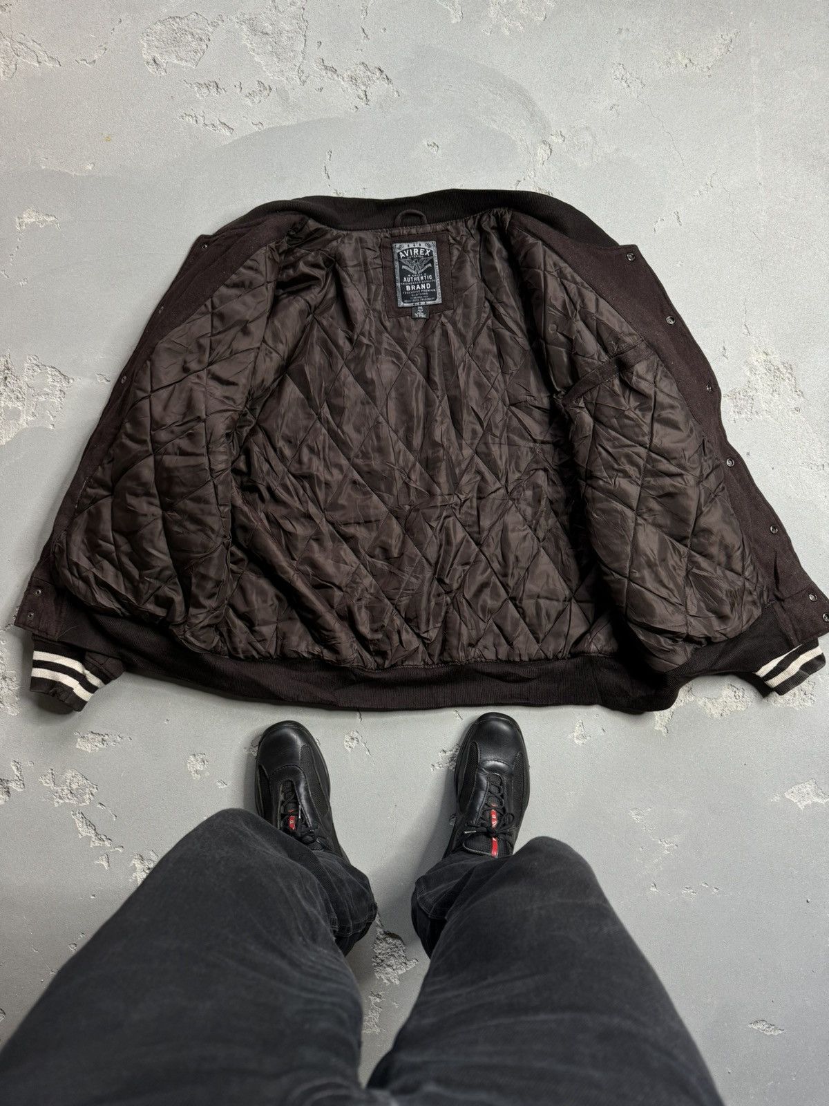 Avirex × Designer AVIREX - VARSITY WOOL BIG LOGO BOMBER JACKET VINTAGE Size US XL / EU 56 / 4 - 6 Thumbnail