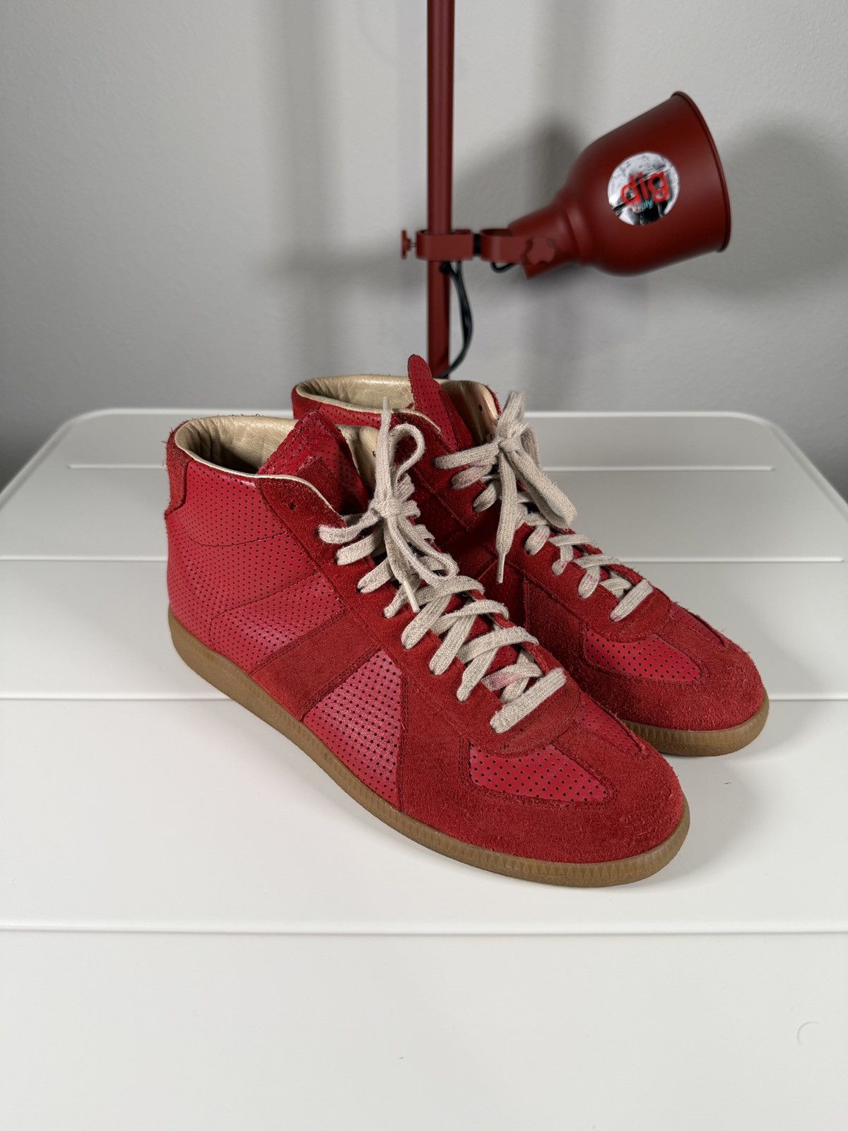 Maison Margiela Maison Margiela Mesh Red High Gats 44/11 | Grailed