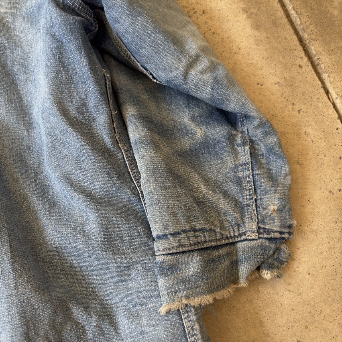 Vintage Sears Thrashed Faded Distressed Chore Coat ERD Grunge RRL Size US L / EU 52-54 / 3 - 17 Thumbnail