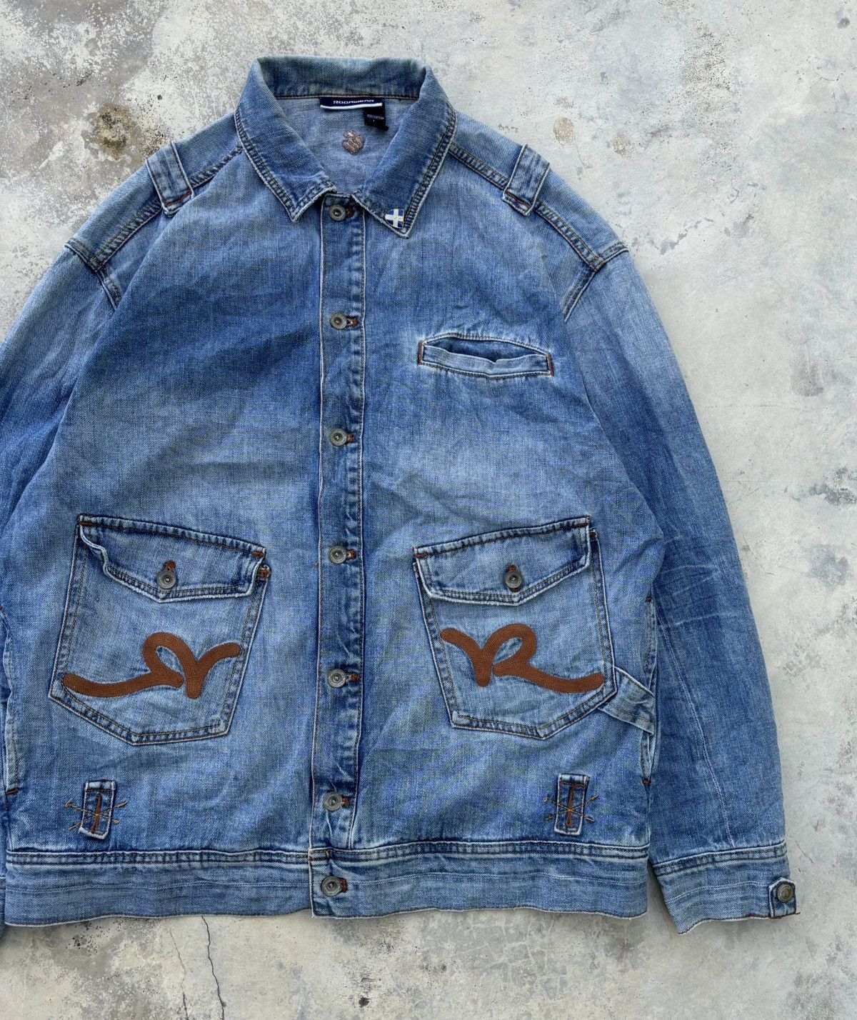 Rocawear Vintage Rocawear Bondage Distressed Denim Jacket Oversized Size US XL / EU 56 / 4 - 5 Thumbnail