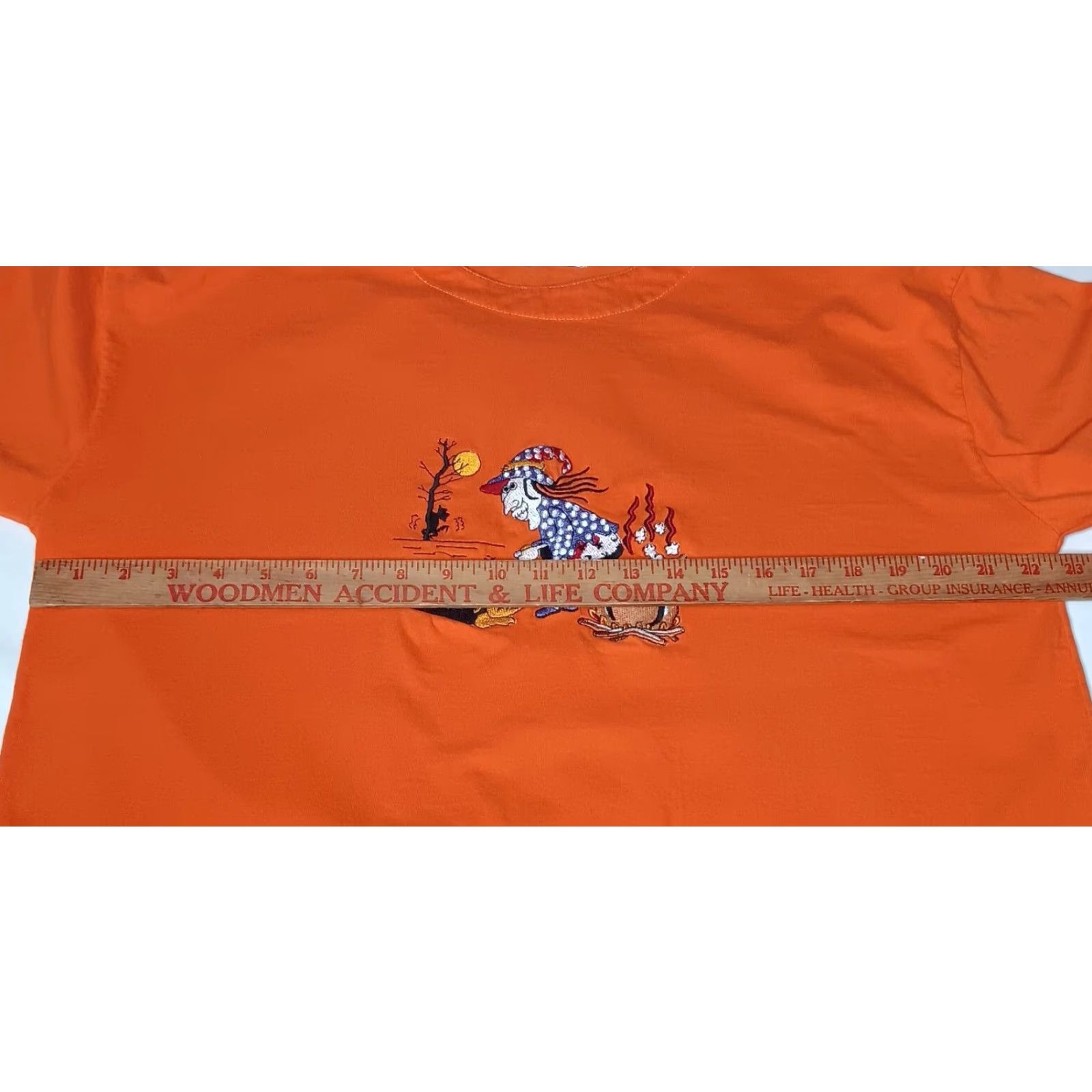 Vintage VINTAGE Shenanigans Halloween Long Sleeve Shirt L Orange Ghost Witch Cauldron Casual Womens Size L / US 10 / IT 46 - 7 Thumbnail