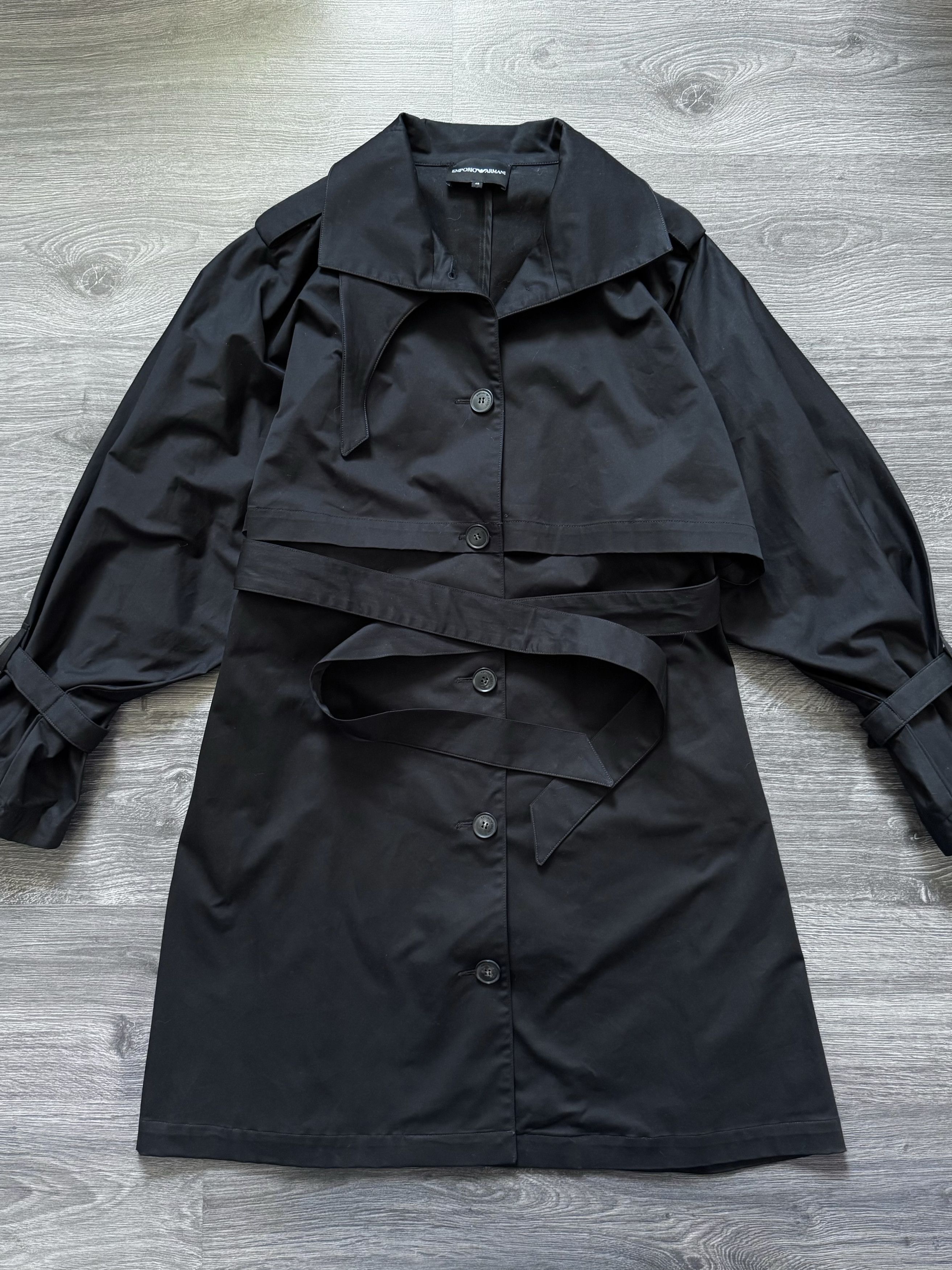 Emporio Armani Emporio Armani Belted Cotton Trench Women's Coat Size 48 Size L / US 10 / IT 46 - 8 Thumbnail