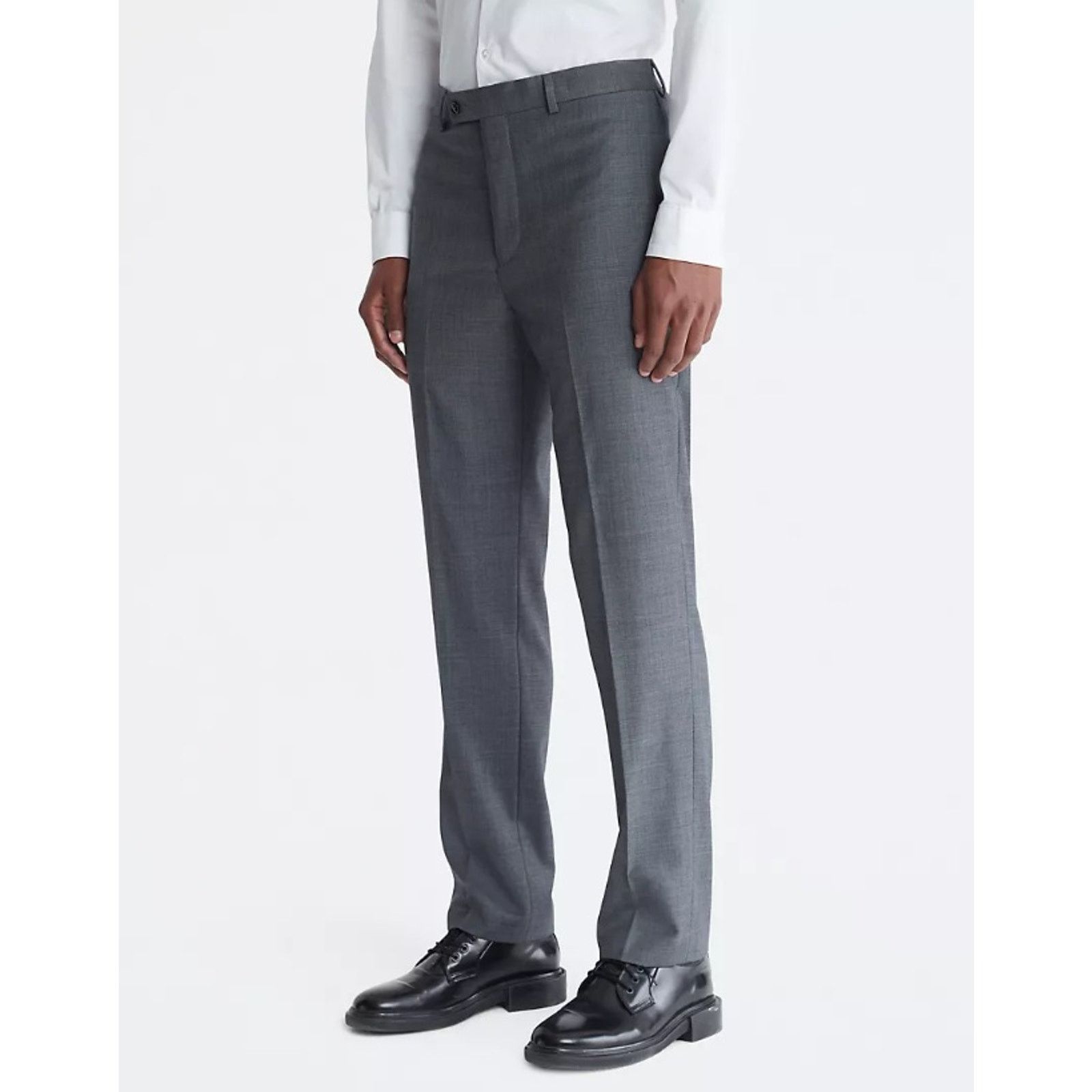 Calvin Klein Calvin Klein Men's Solid Gray Wool Slim Dress Pants 40W 30L Size US 40 / EU 56 - 1 Thumbnail