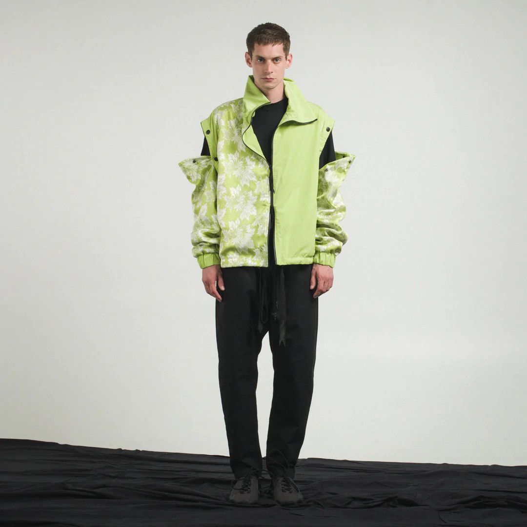 Japanese Brand !DS! AW22 Zsigmond Kassa Acid Green Jacket Coat Size US M / EU 48-50 / 2 - 2 Thumbnail