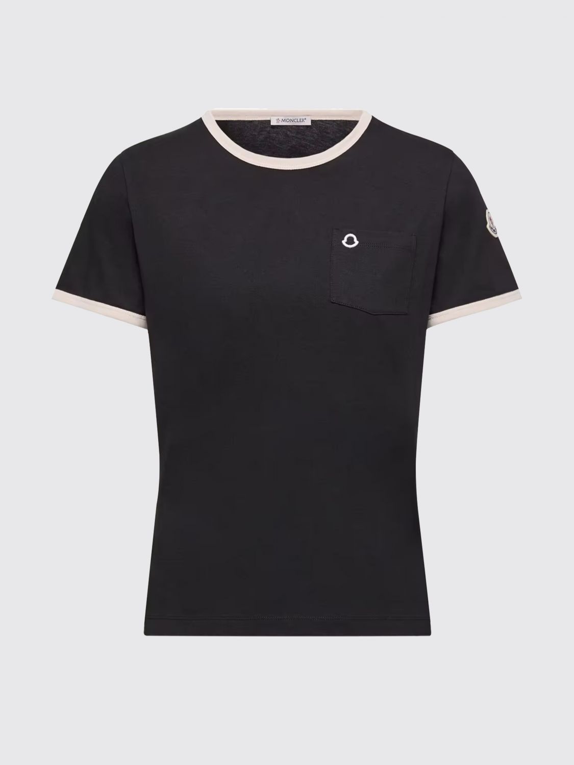 Moncler Moncler T-Shirt Woman Black Size S / US 4 / IT 40 - 1 Thumbnail