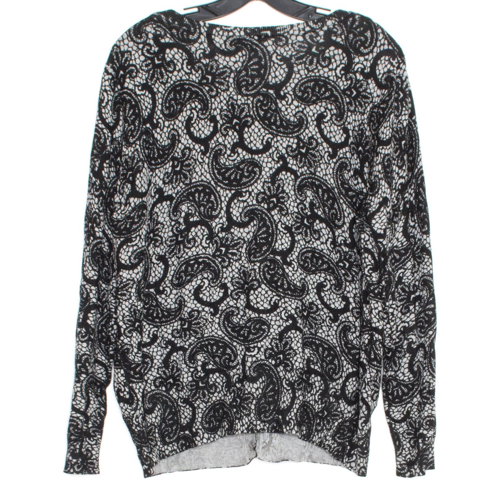 Other Lane Bryant Cardigan Paisley Gray Romantic Whimsigoth 18/20 Size XXL / US 16-18 / IT 52-54 - 3 Thumbnail