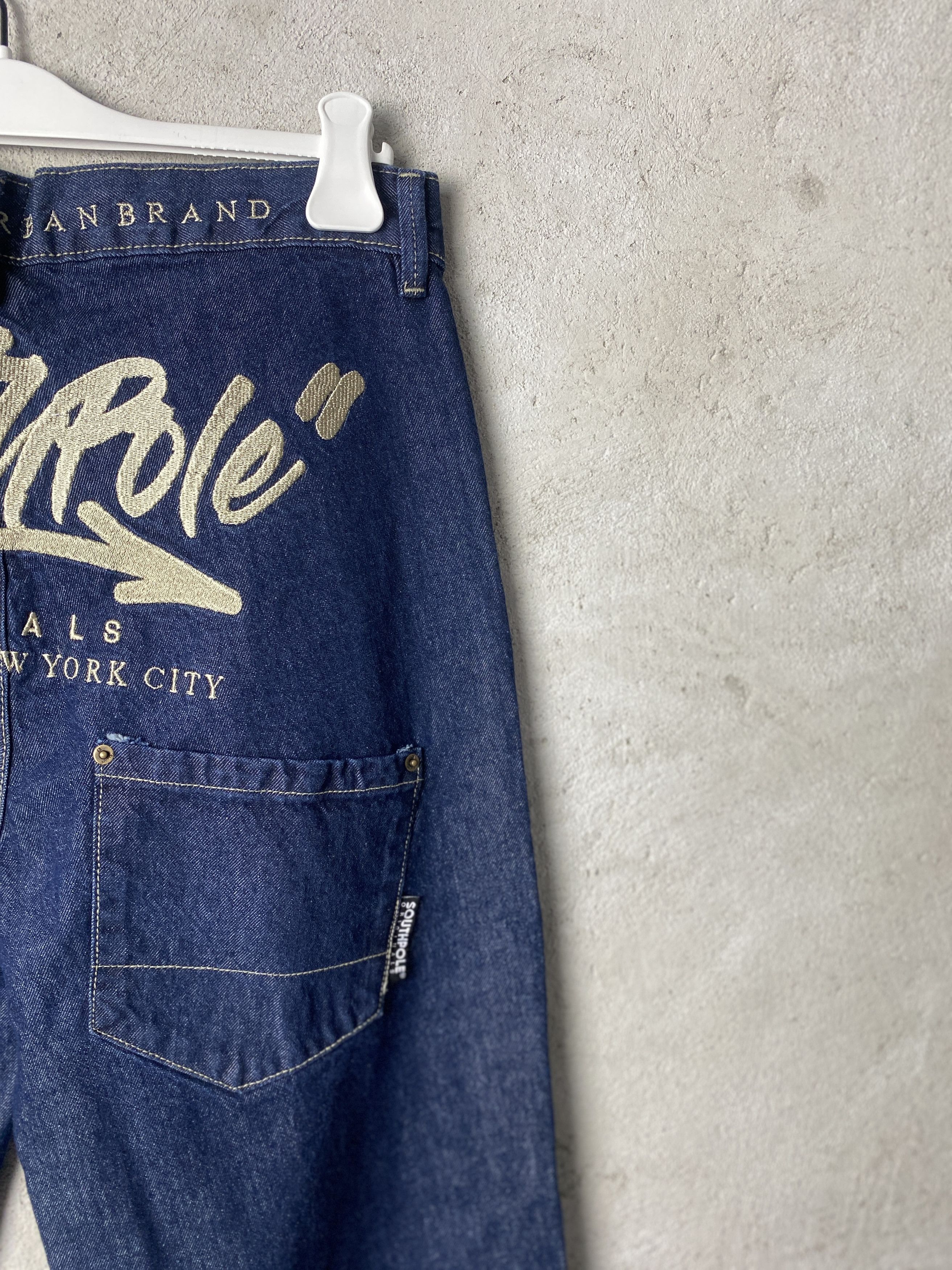 Southpole Southpole Script denim raw indigo denim jeans pants y2k 00s Size US 34 / EU 50 - 8 Thumbnail