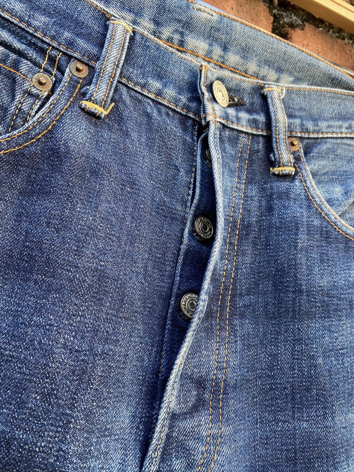 Warehouse W29x32 warehouse redline distressed denime Size 29" - 6 Thumbnail
