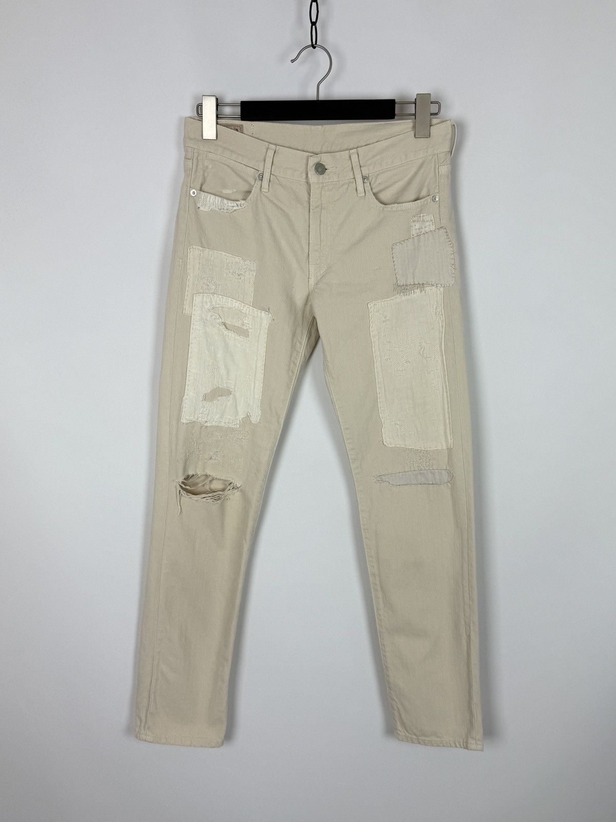 Ralph Lauren Polo Astor Slim Boyfriend Distressed Patchwork Denim 26 Size 26" / US 2 / IT 38 - 1 Thumbnail
