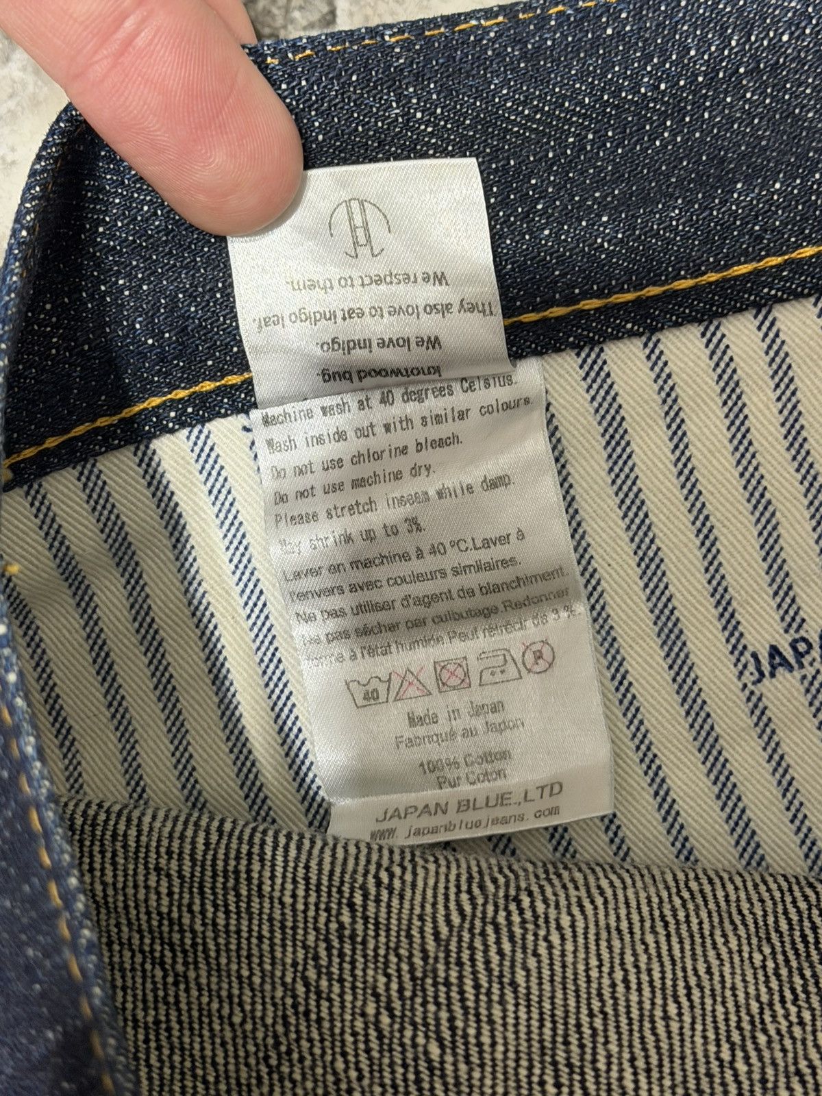 Japan Blue Crazy Japan Blue Selvedge Indigo Jeans Hedi Yohji Raf Miyake Size US 31 - 19 Thumbnail
