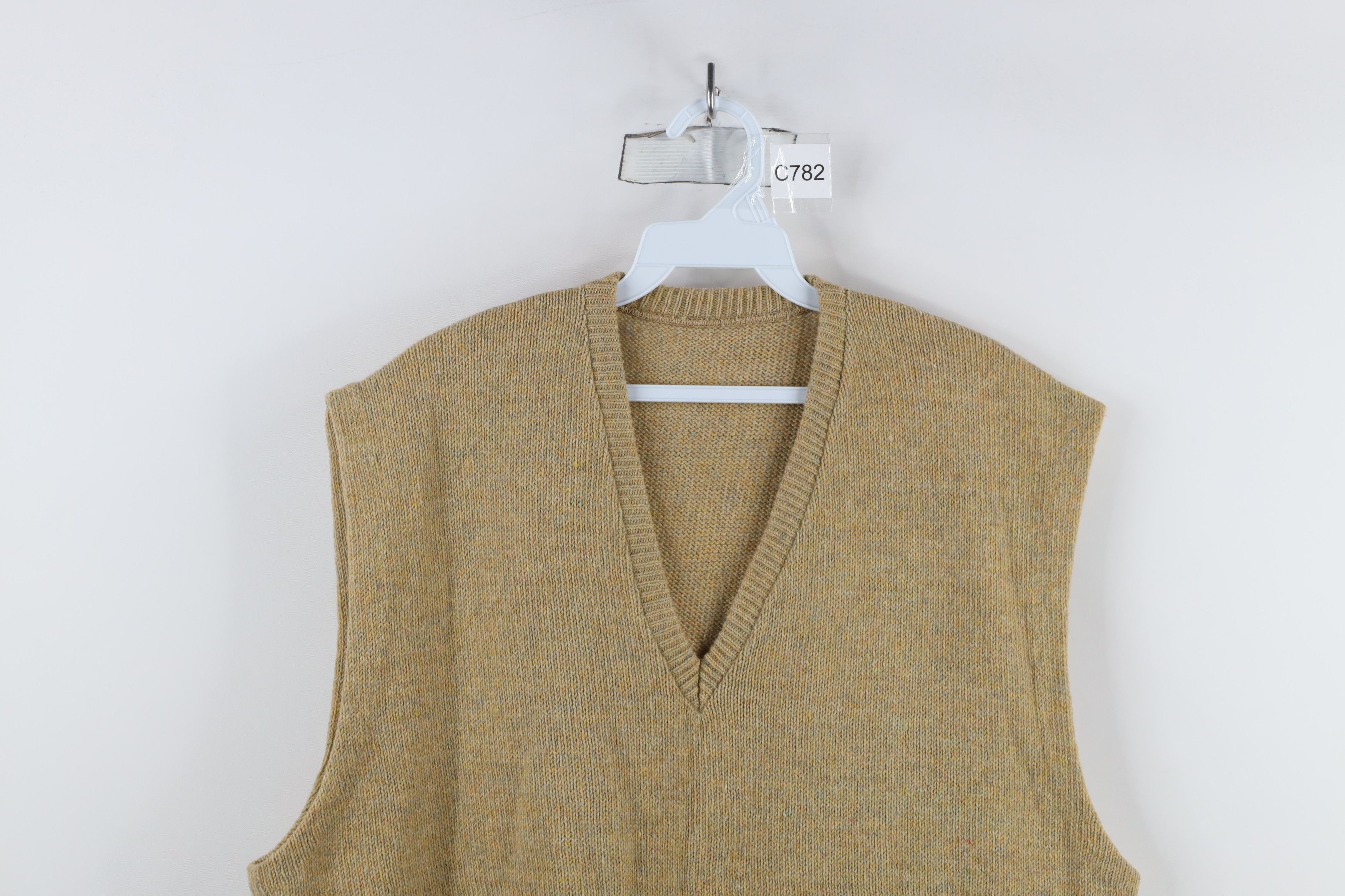 Vintage 50s 60s Streetwear Rainbow Fleck Knit Sweater Vest