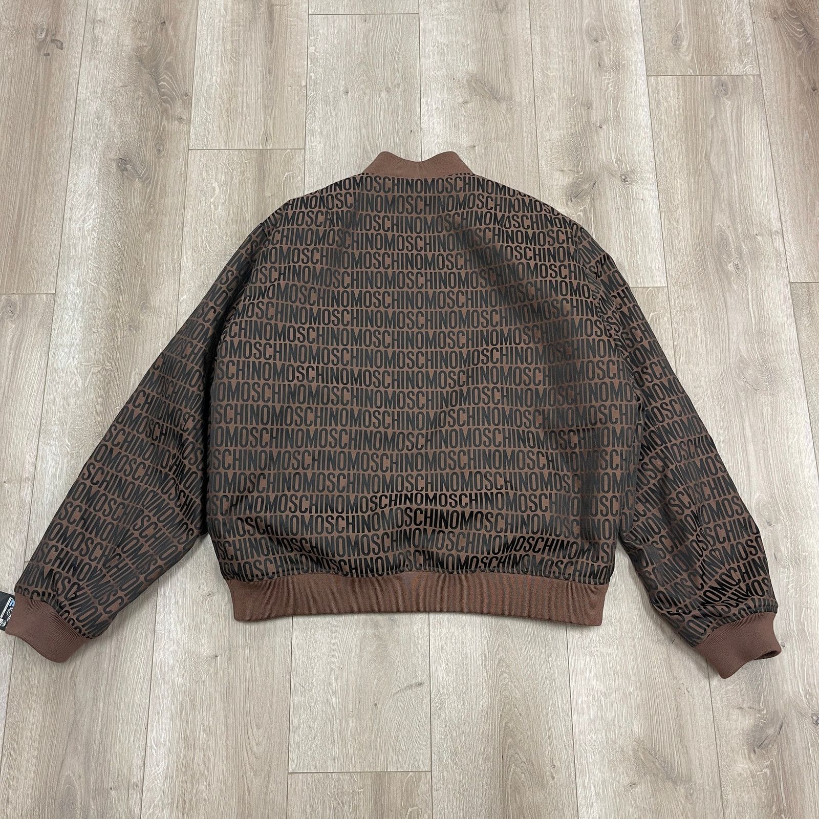 Moschino Moschino All Over Logo Jacquard Nylon Bomber Jacket size 54 Size US XXL / EU 58 / 5 - 5 Thumbnail
