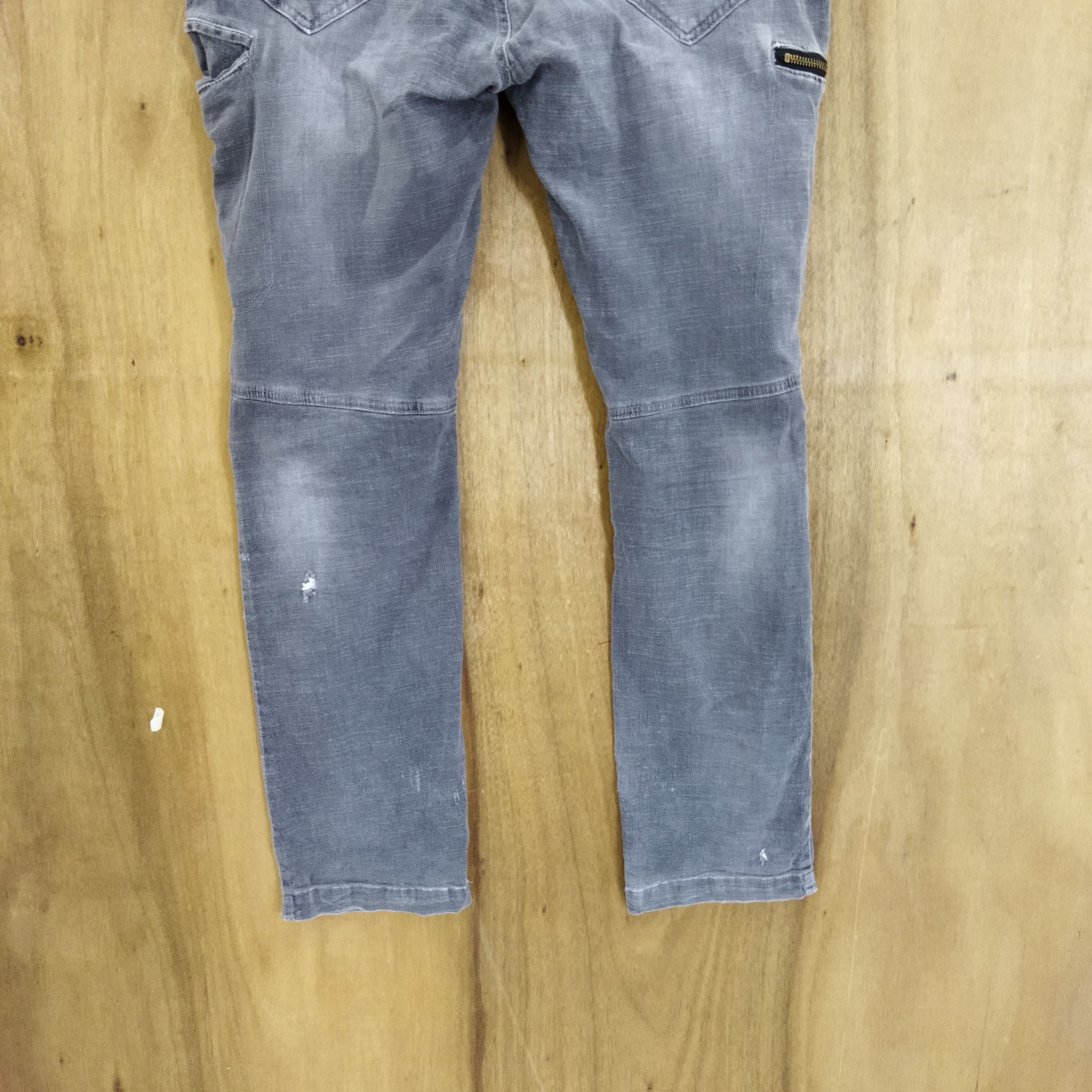 Japanese Brand AERO STRETCH DENIM FADED BLACK CARGO PANTS Size US 36 / EU 52 - 10 Thumbnail