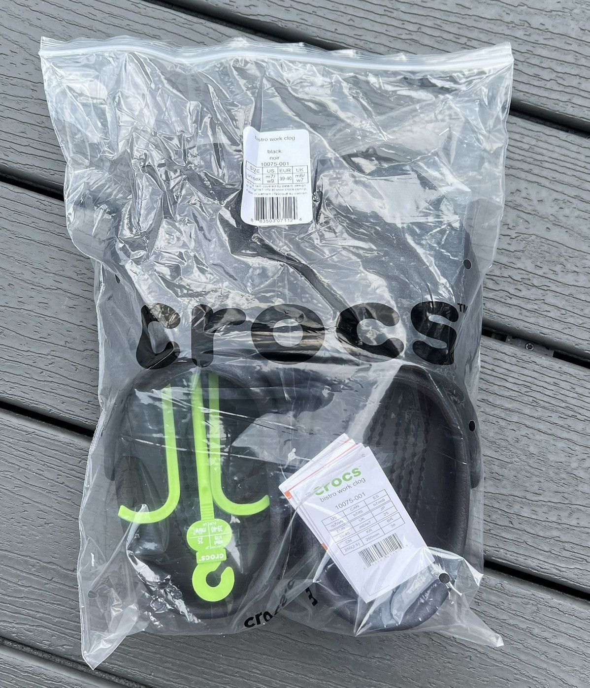 Crocs Crocs Slip Resistant Bistro Work Clog Size M 7 W 9 10075 001 Size US 7 / EU 40 - 5 Thumbnail