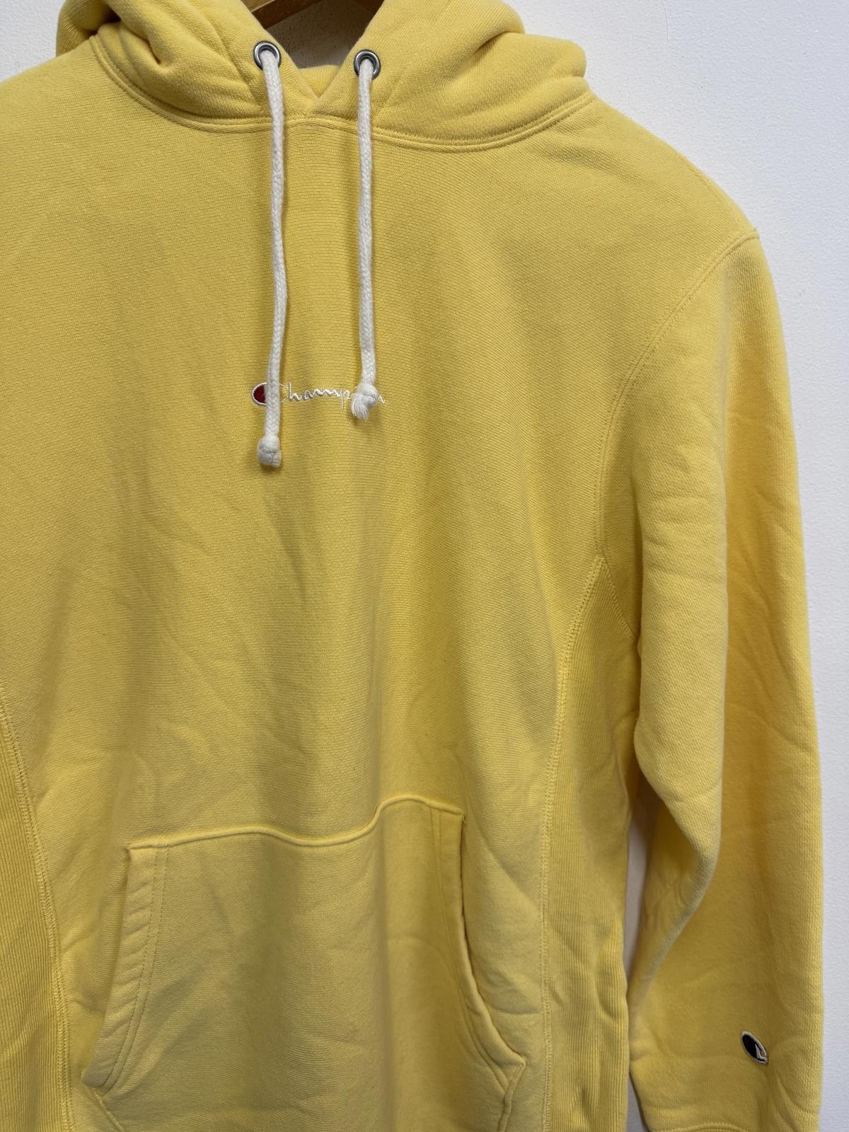 Champion Champion Yellow Hoodie with Front Pocket and Drawstring Hood Size US S / EU 44-46 / 1 - 3 Thumbnail