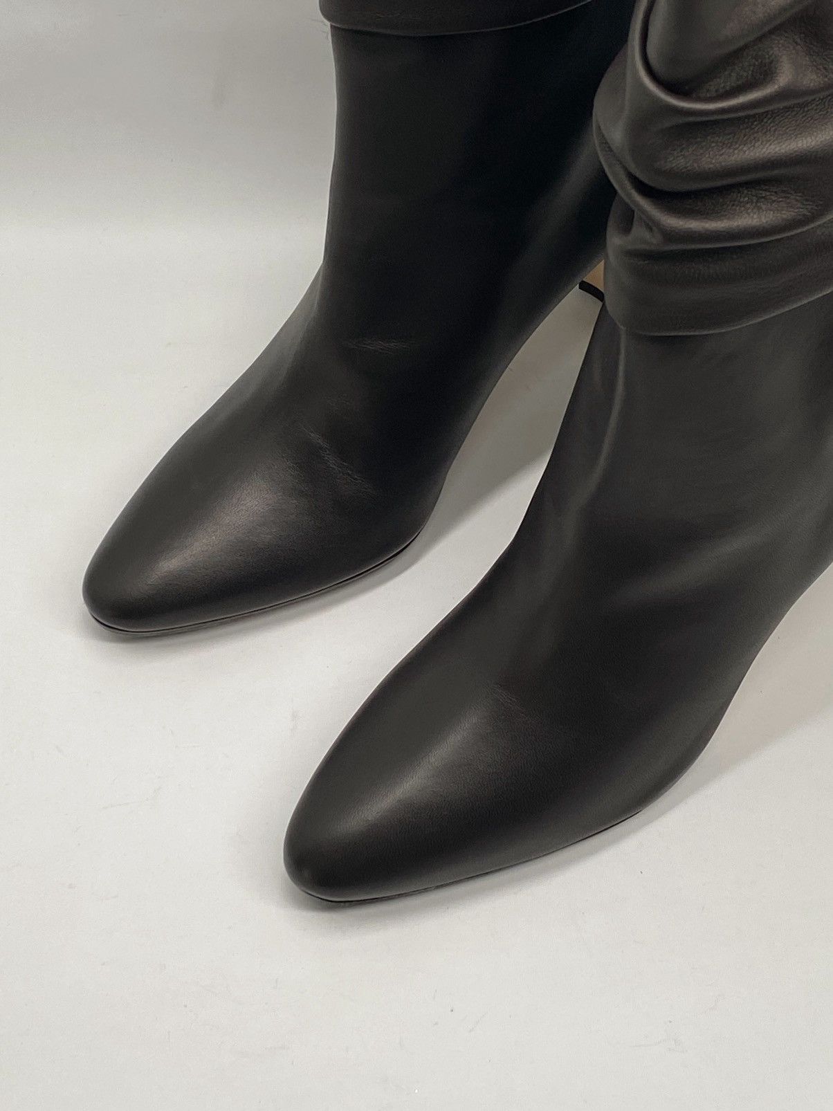 Manolo Blahnik Manolo Blahnik Calasso 90MM Ruched Leather Boots size 38.5 Size US 8.5 / IT 38.5 - 7 Thumbnail