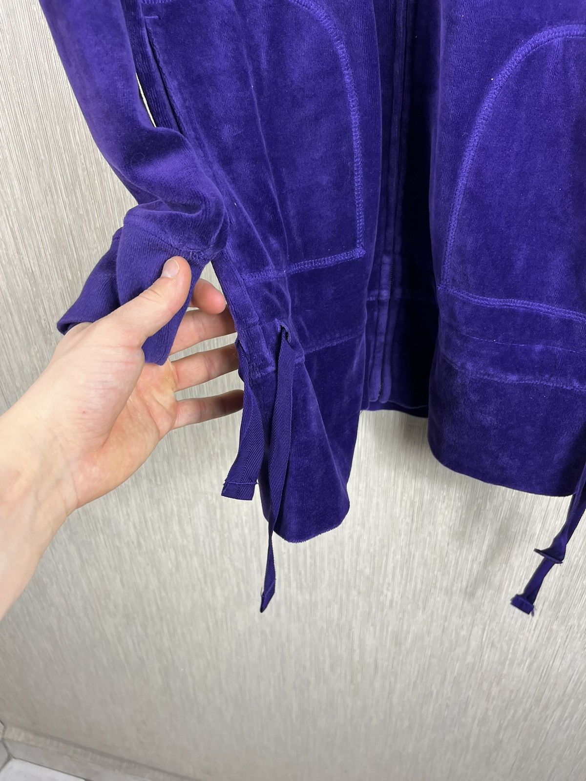 Polo Ralph Lauren × Ralph Lauren × Vintage Vintage Ralph Lauren velvet track top zip y2k sweatshirt Size L / US 10 / IT 46 - 9 Thumbnail