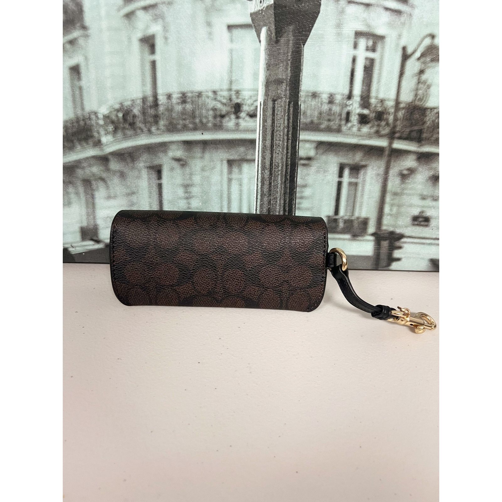 Coach Coach CZ207 Sunglass Case In Signature Canvas IN Black Size ONE SIZE - 2 Thumbnail