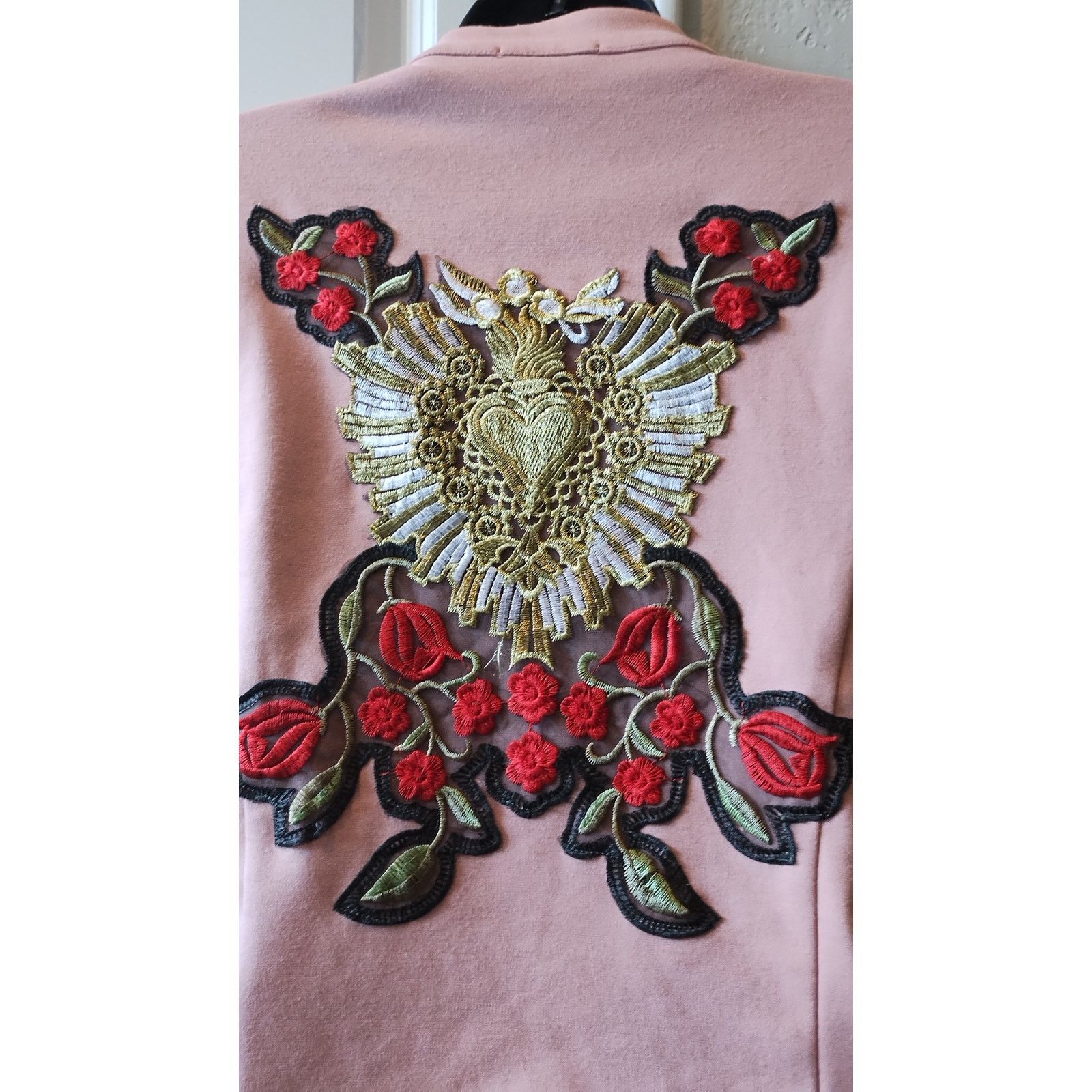 Haven Pink women jacket Embroidered in the Back size large Size L / US 10 / IT 46 - 6 Thumbnail
