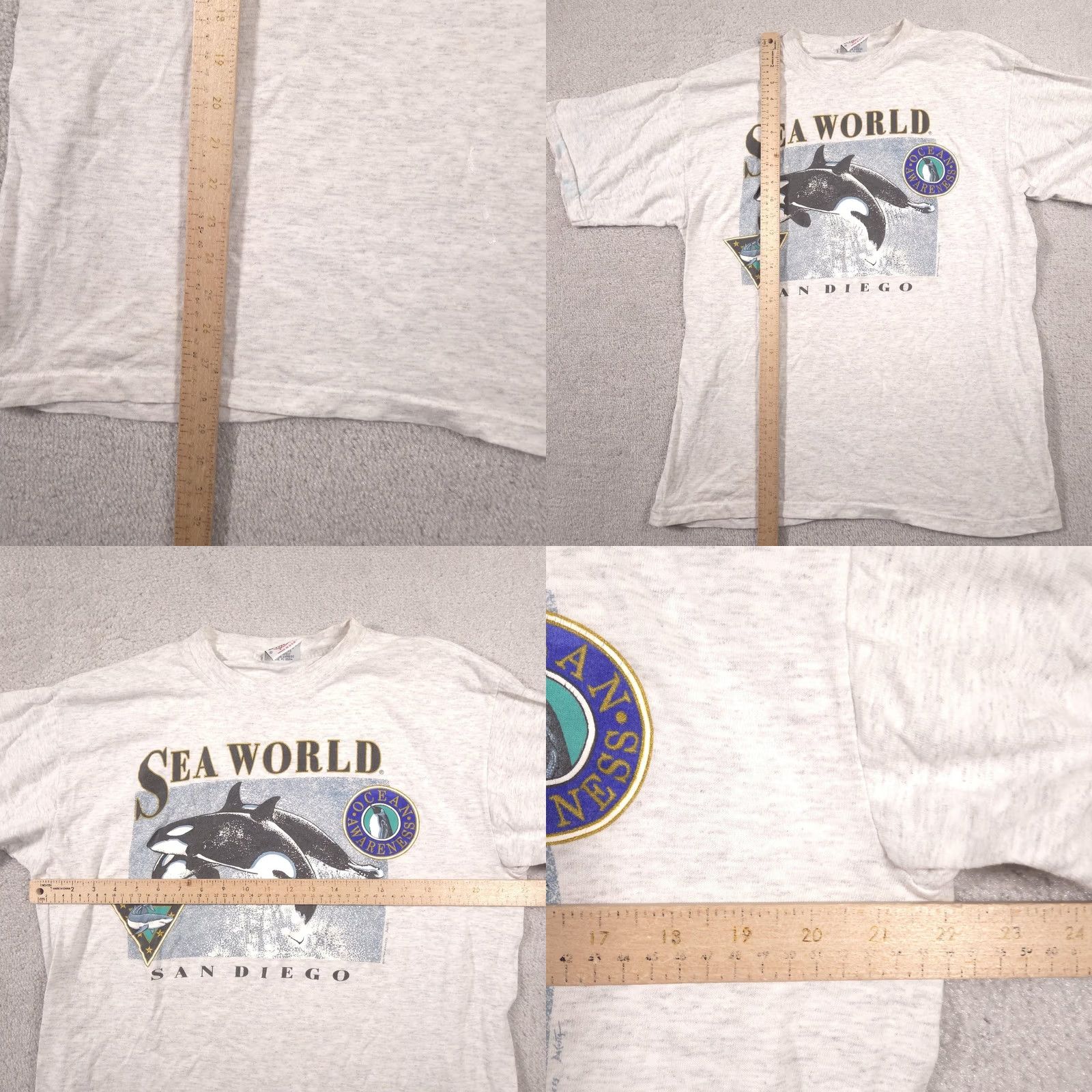 Vintage VINTAGE Sea World Cotton Express Shirt Mens L Gray Graphic Tee San Diego Size US L / EU 52-54 / 3 - 9 Thumbnail