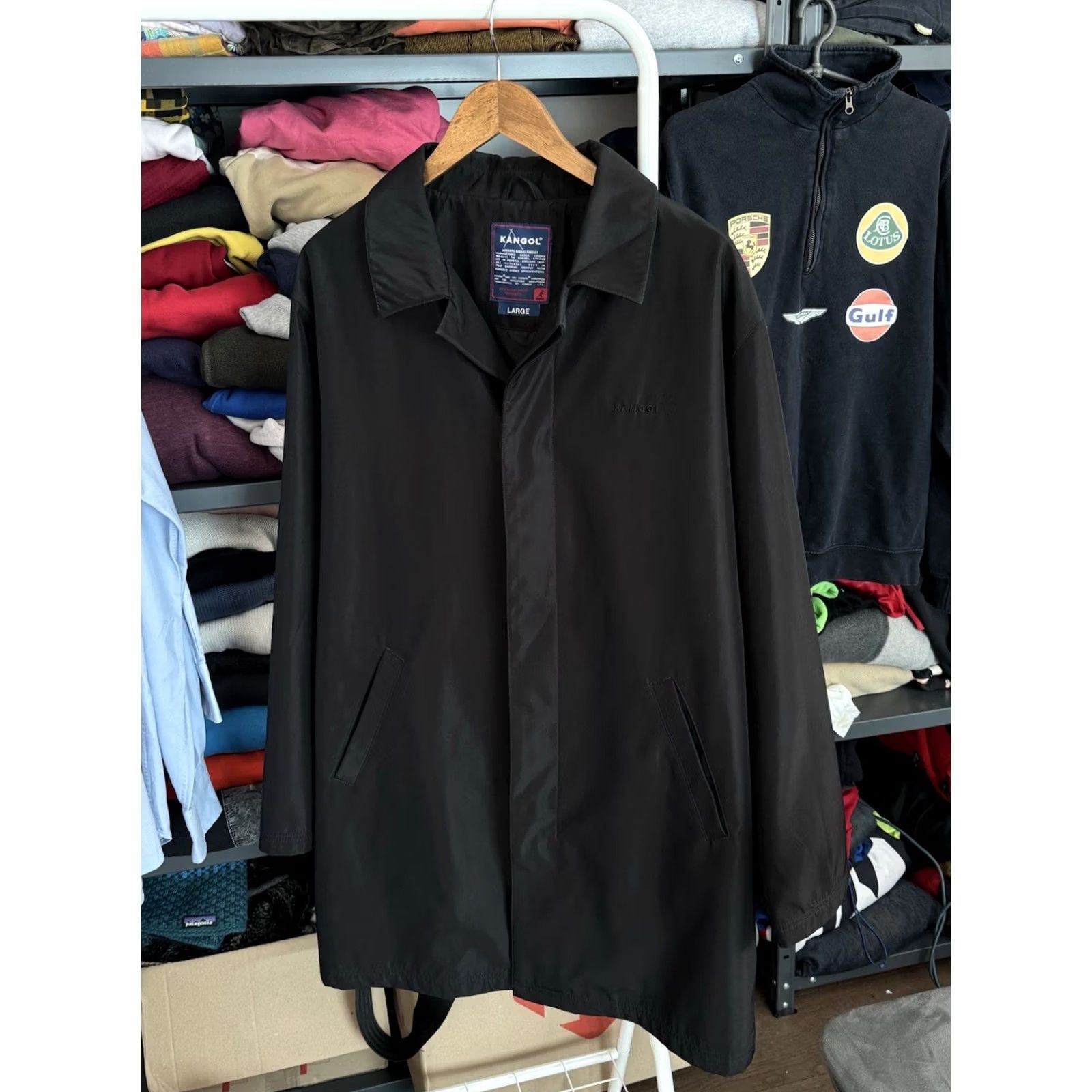 Kangol VINTAGE Kangol Jacket Men L Black Nylon Coat Windbreaker 90s City Classic Designer USA Italy Archive Streetwear 80s 90s Hip Hop Mens Size US L / EU 52-54 / 3 - 2 Thumbnail