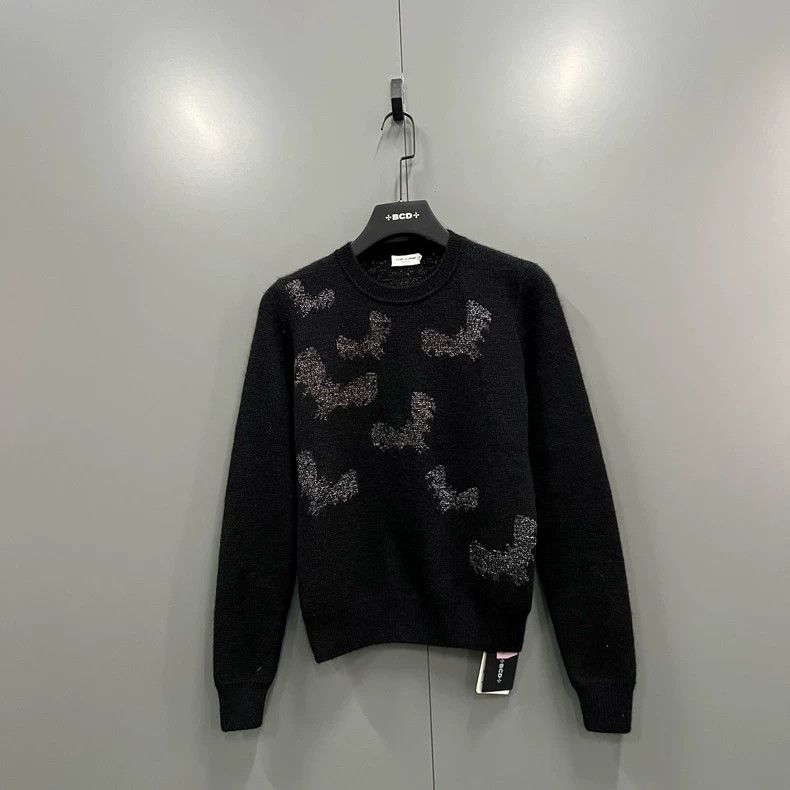Saint Laurent Paris Saint Laurent ParisIntarsia sweater with silver thread swe Size US XS / EU 42 / 0 - 1 Thumbnail