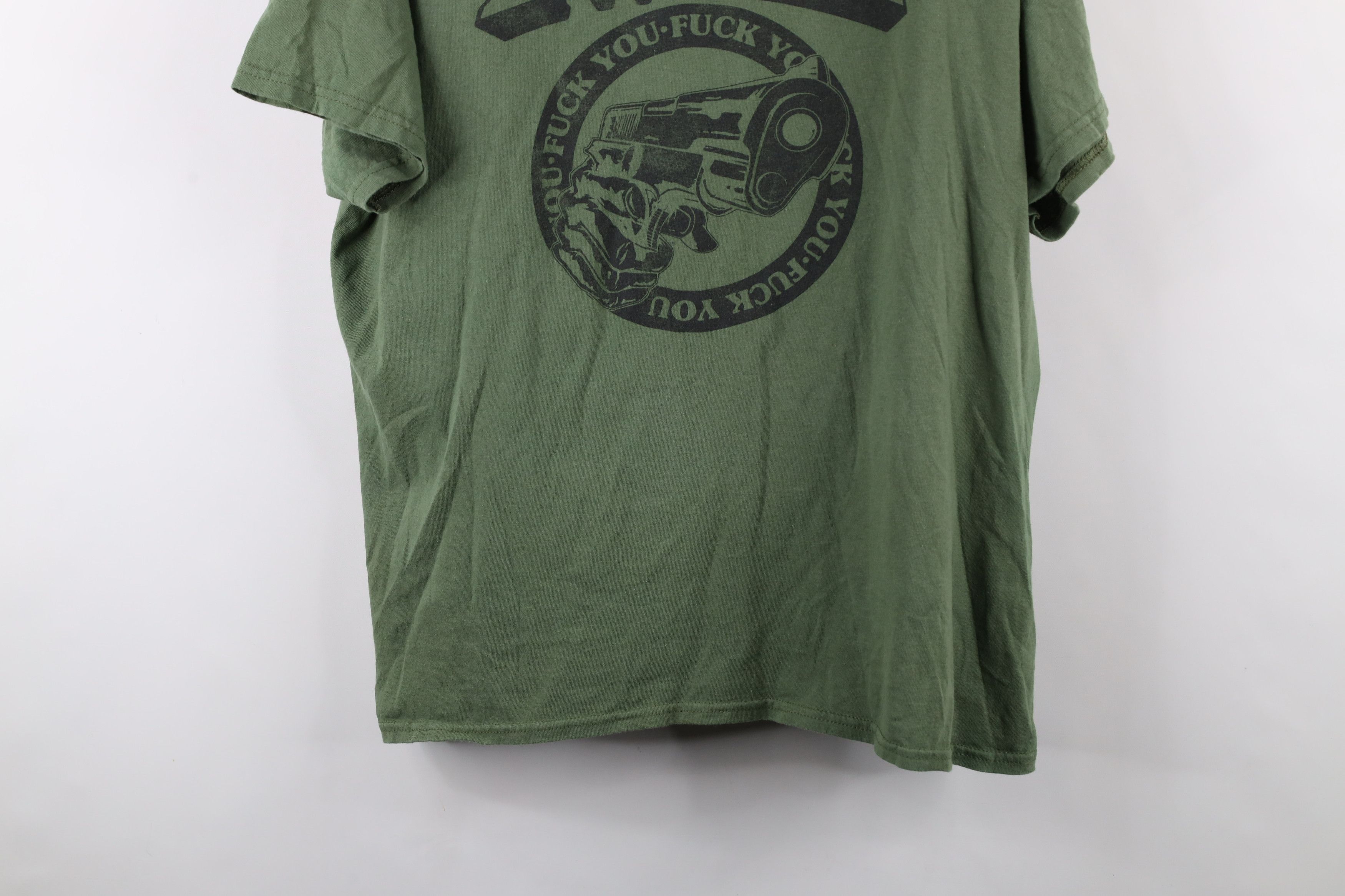 Vintage Vintage Streetwear Invoke F**k You Gun Short Sleeve T-Shirt Size US XL / EU 56 / 4 - 3 Thumbnail