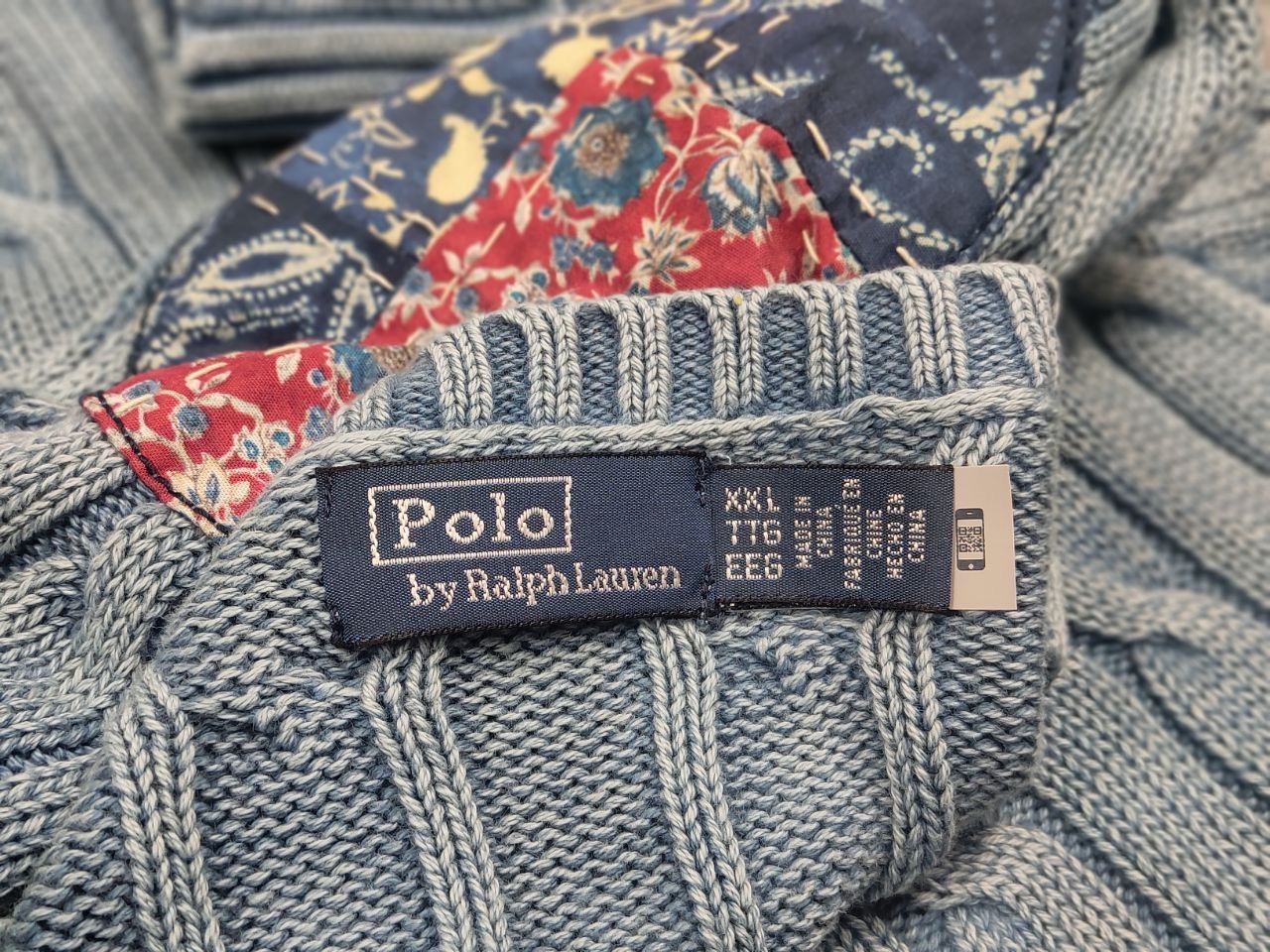 Polo Ralph Lauren Rare Polo Ralph Lauren Indigo Patchwork Elbow Knit Sweater Size XL / US 12-14 / IT 48-50 - 13 Thumbnail