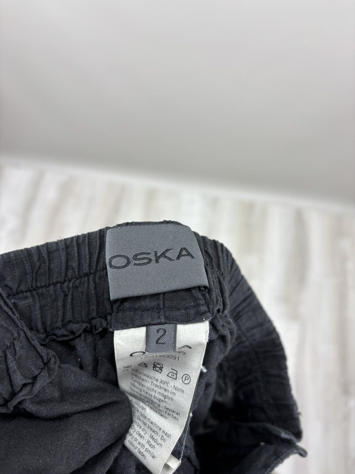 OSKA Womens linen pants OSKA Size 2 Color Black Size 26" / US 2 / IT 38 - 9 Thumbnail